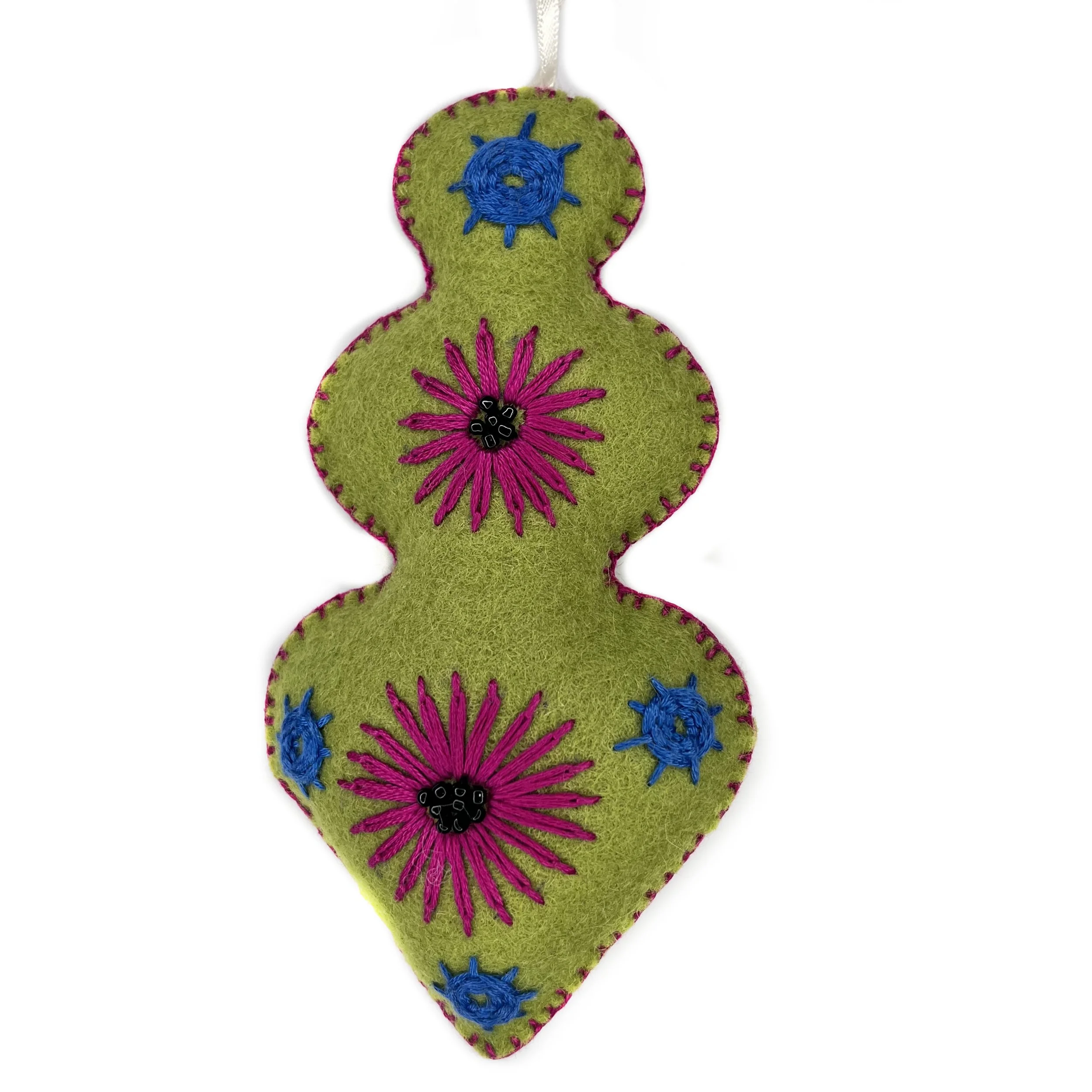 Hand-Embroidered Goddess Ornament by Rohina