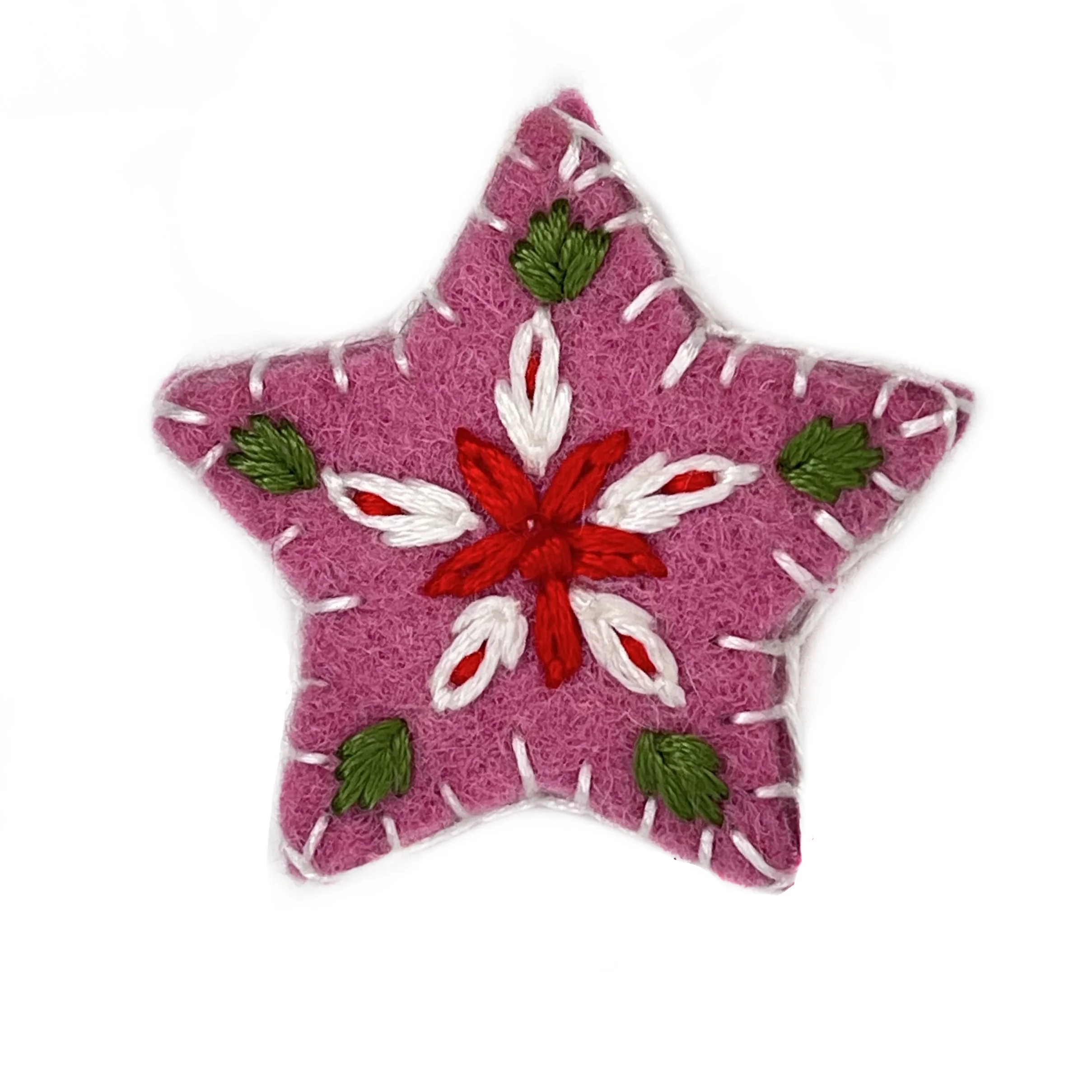 Hand-Embroidered Mini Star Pin by Mandari Sui Tin