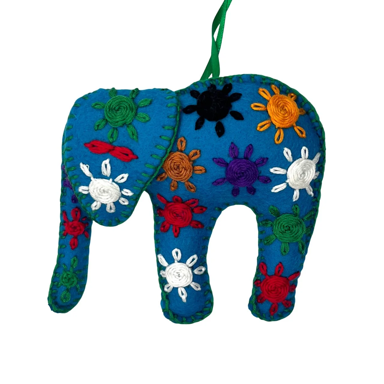 Hand-Embroidered Elephant Ornament by Sheringul