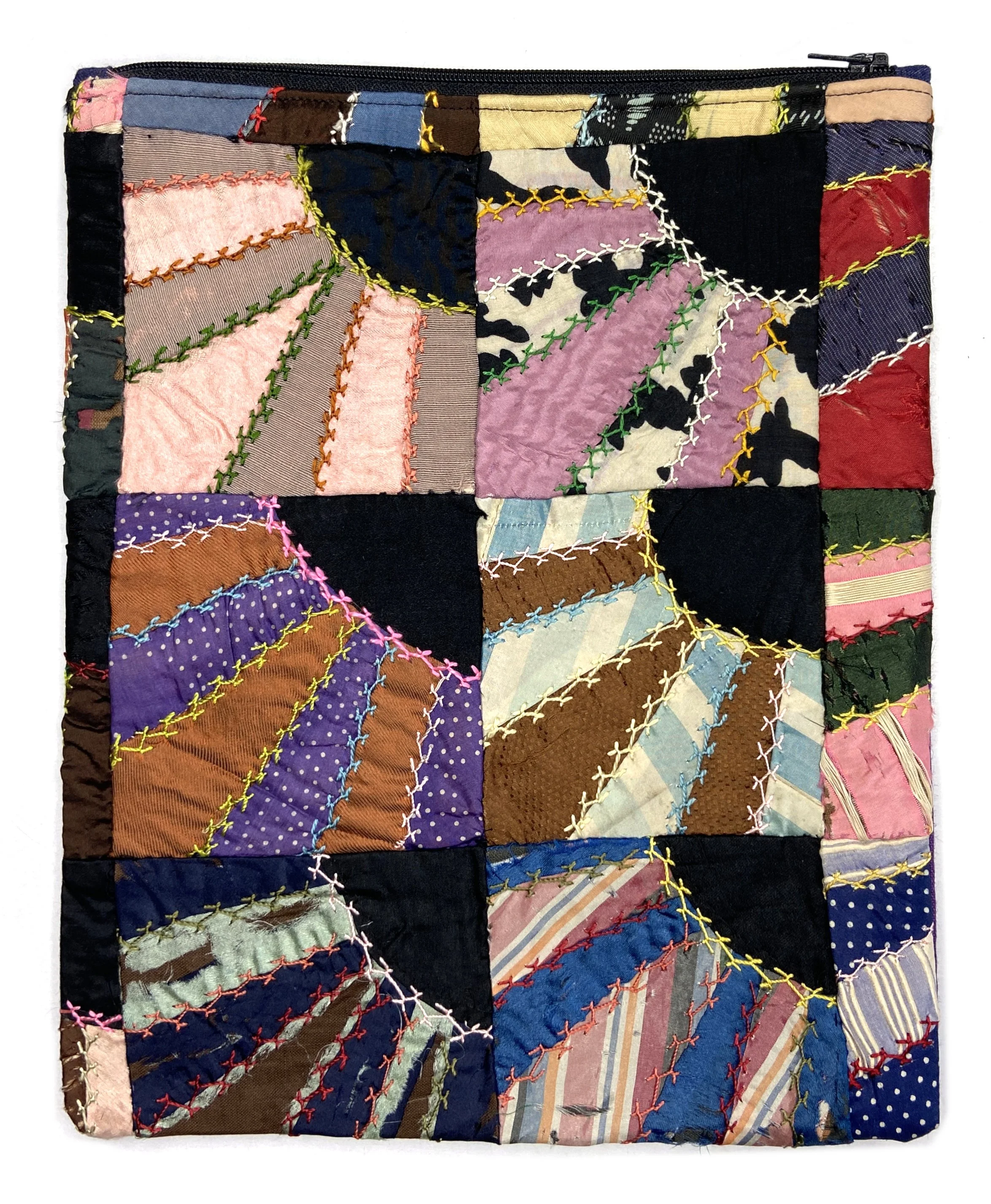 *Limited Edition* Vintage Silk Quilt Zipper Pouch—by Judith