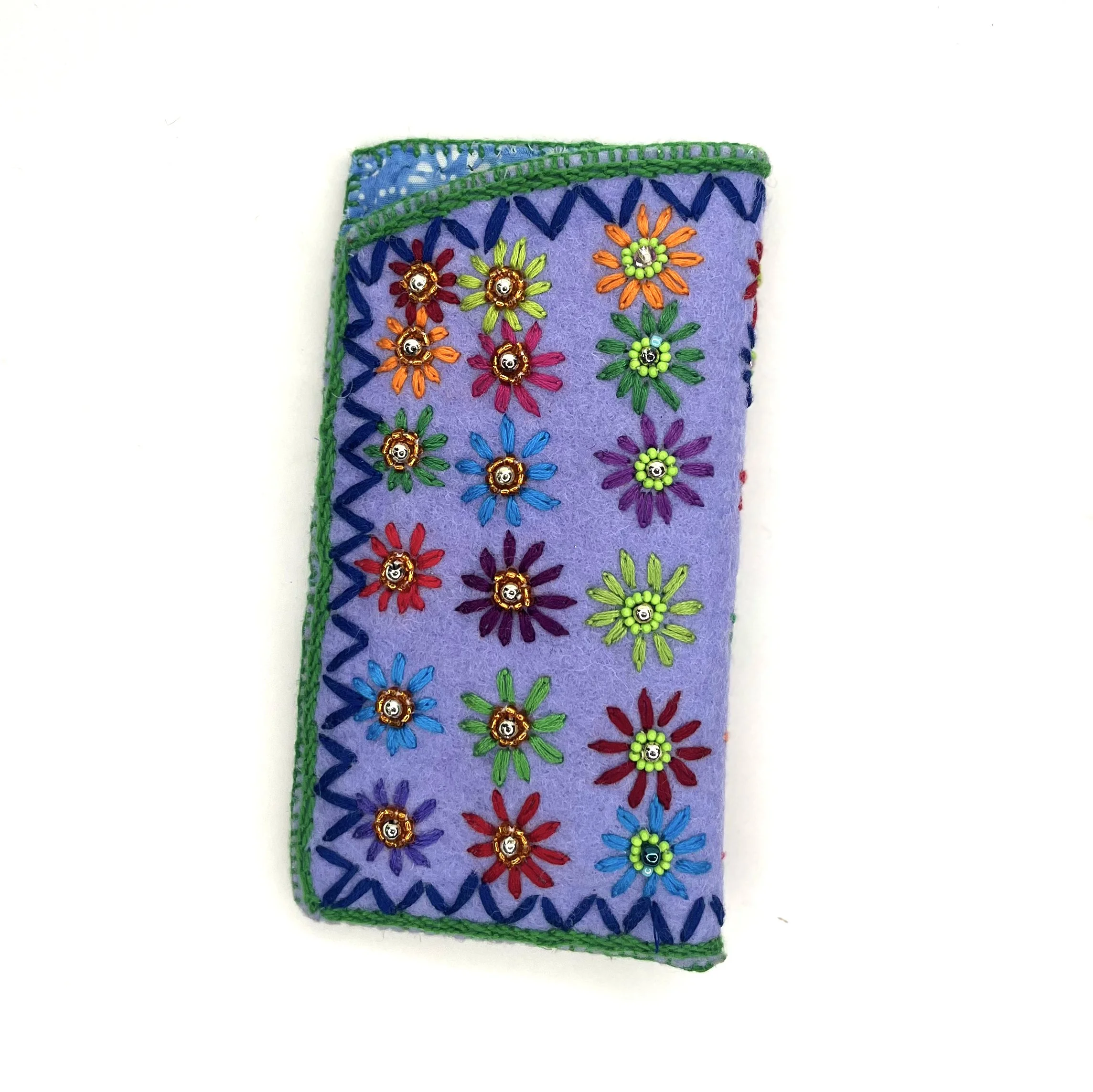 Hand-Embroidered Eyeglass Case by Tek Rai