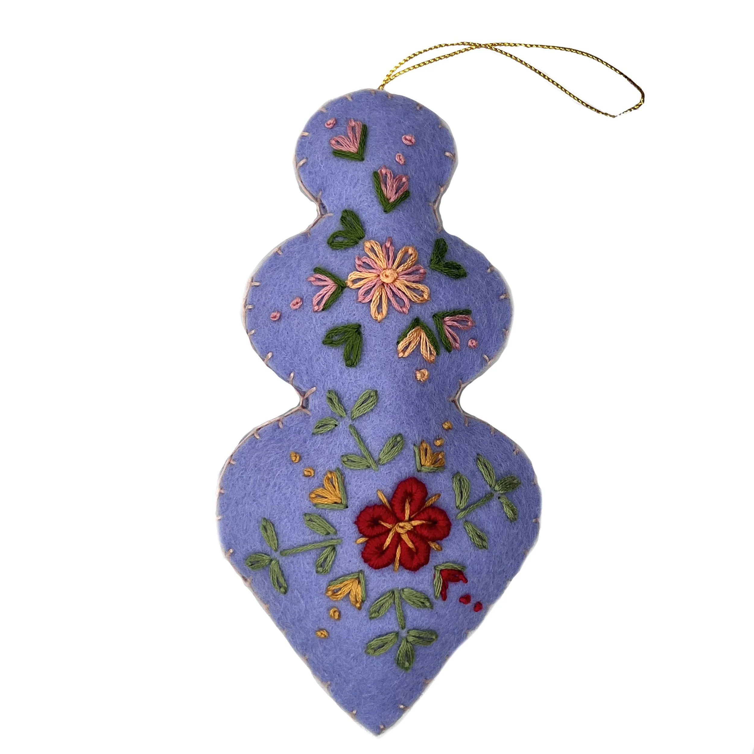 Hand-Embroidered Goddess Ornament by Ser Eh Paw