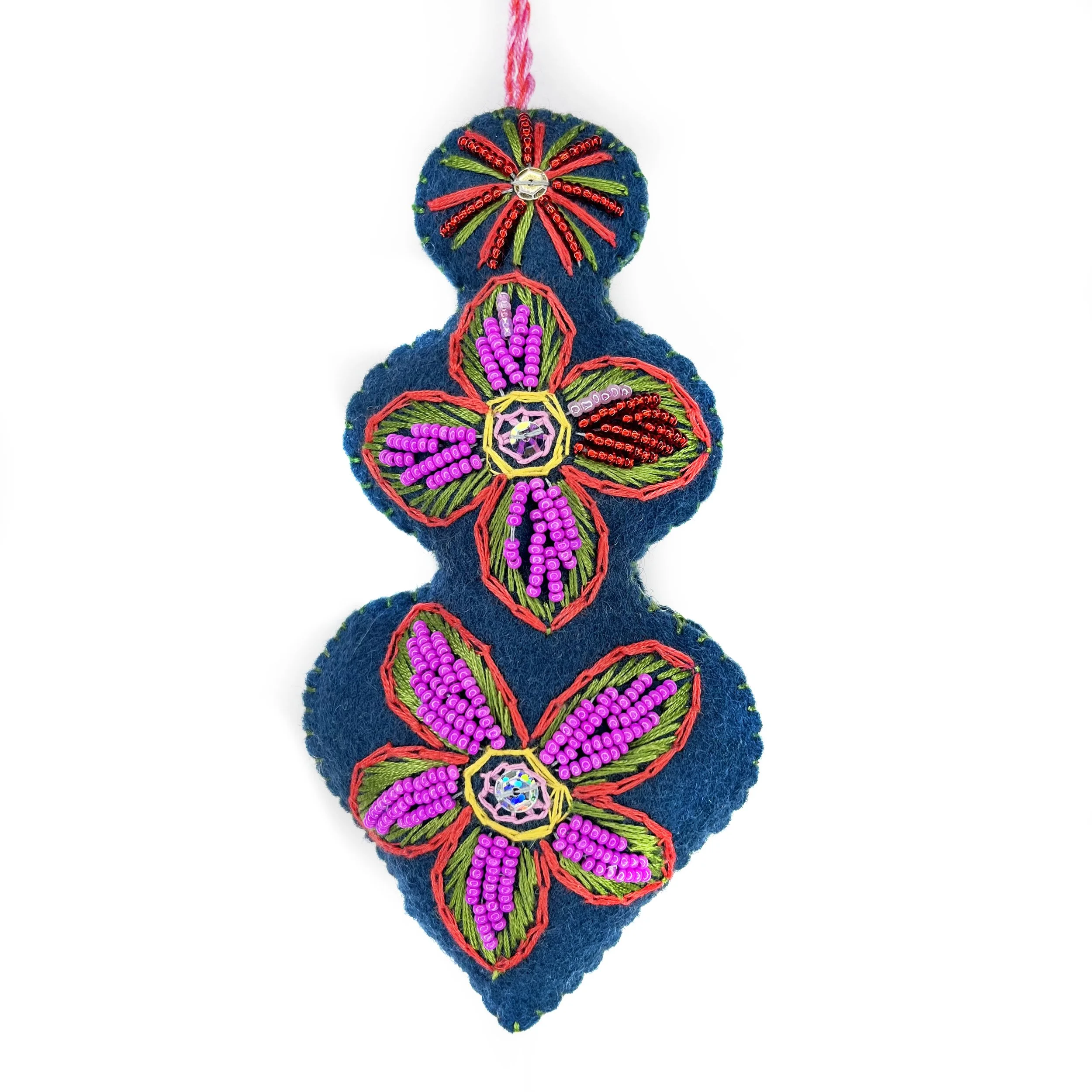 Hand-Embroidered Goddess Ornament by Mandari