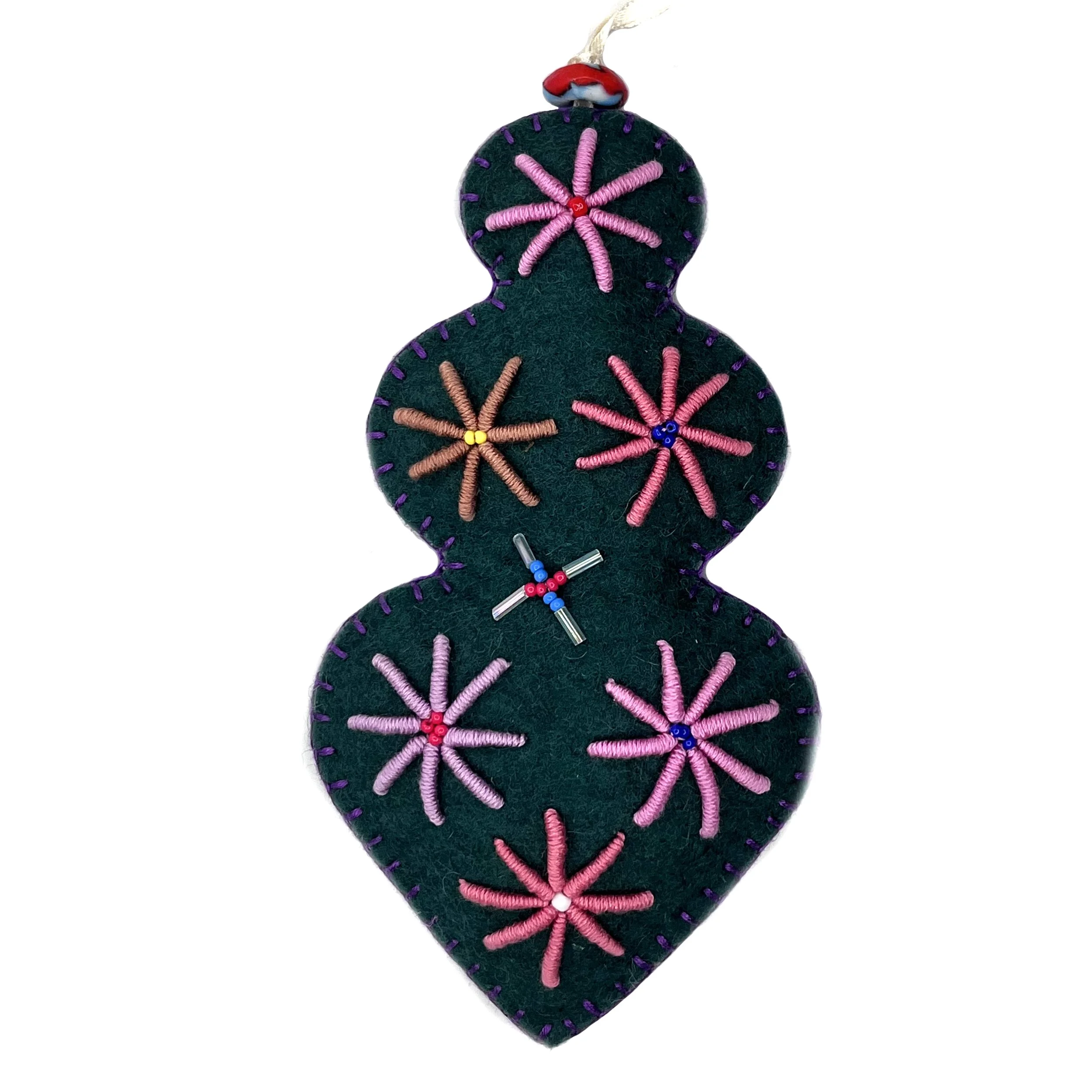 Hand-Embroidered Goddess Ornament by Ni Ni Aung