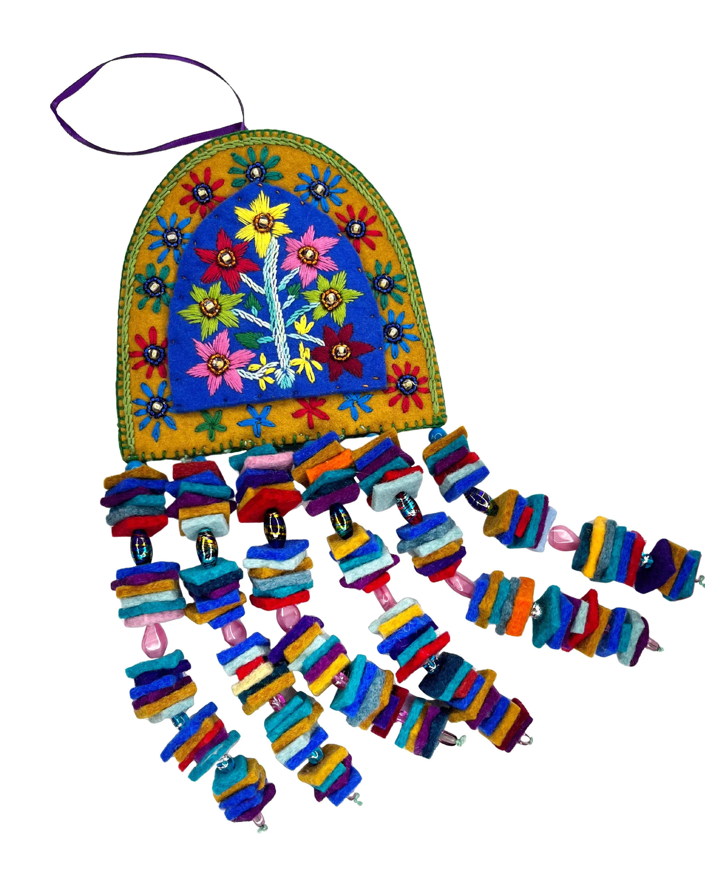 Hand-Embroidered House Blessing by Tek Rai