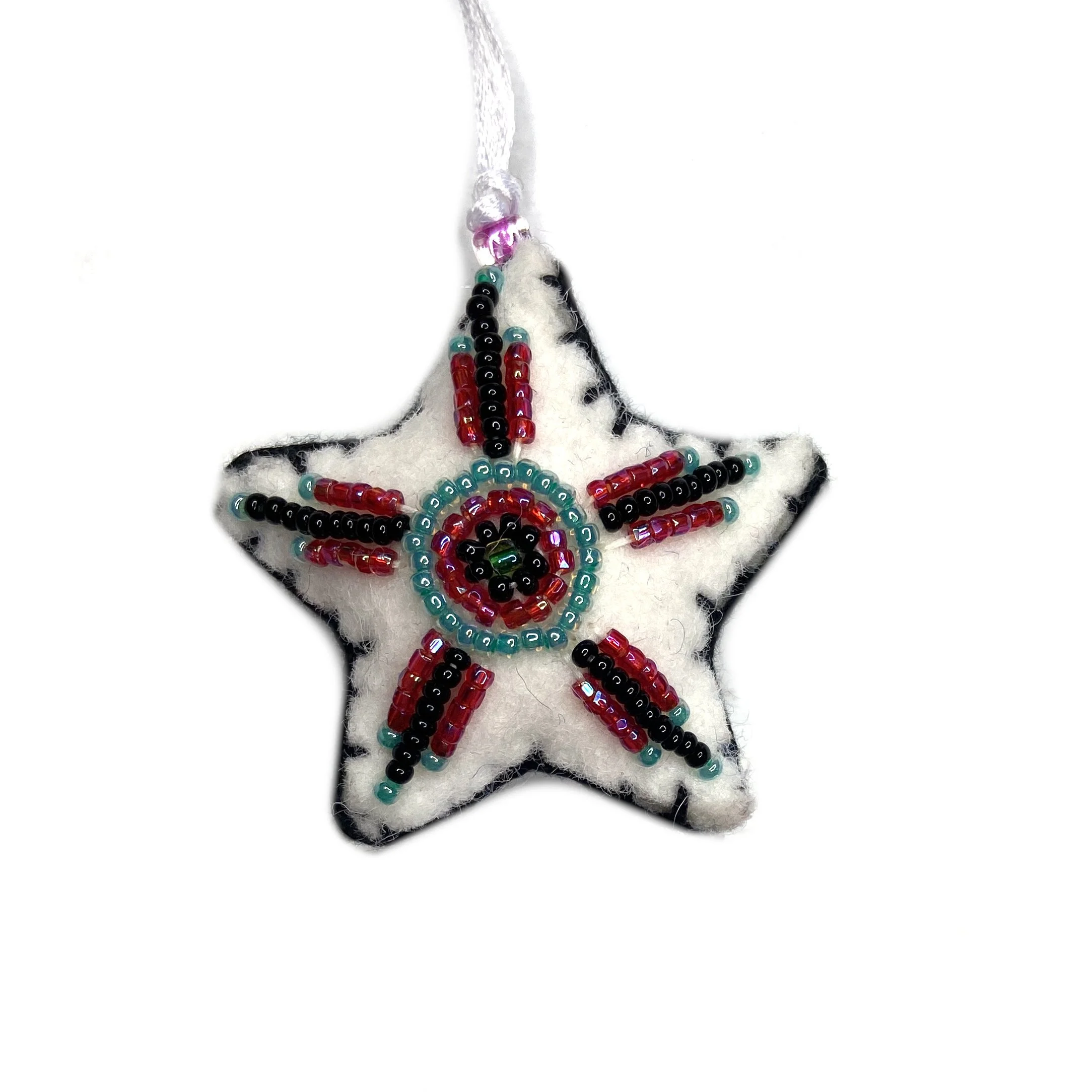 Mini Hand-Embroidered Star Ornament by Maimana