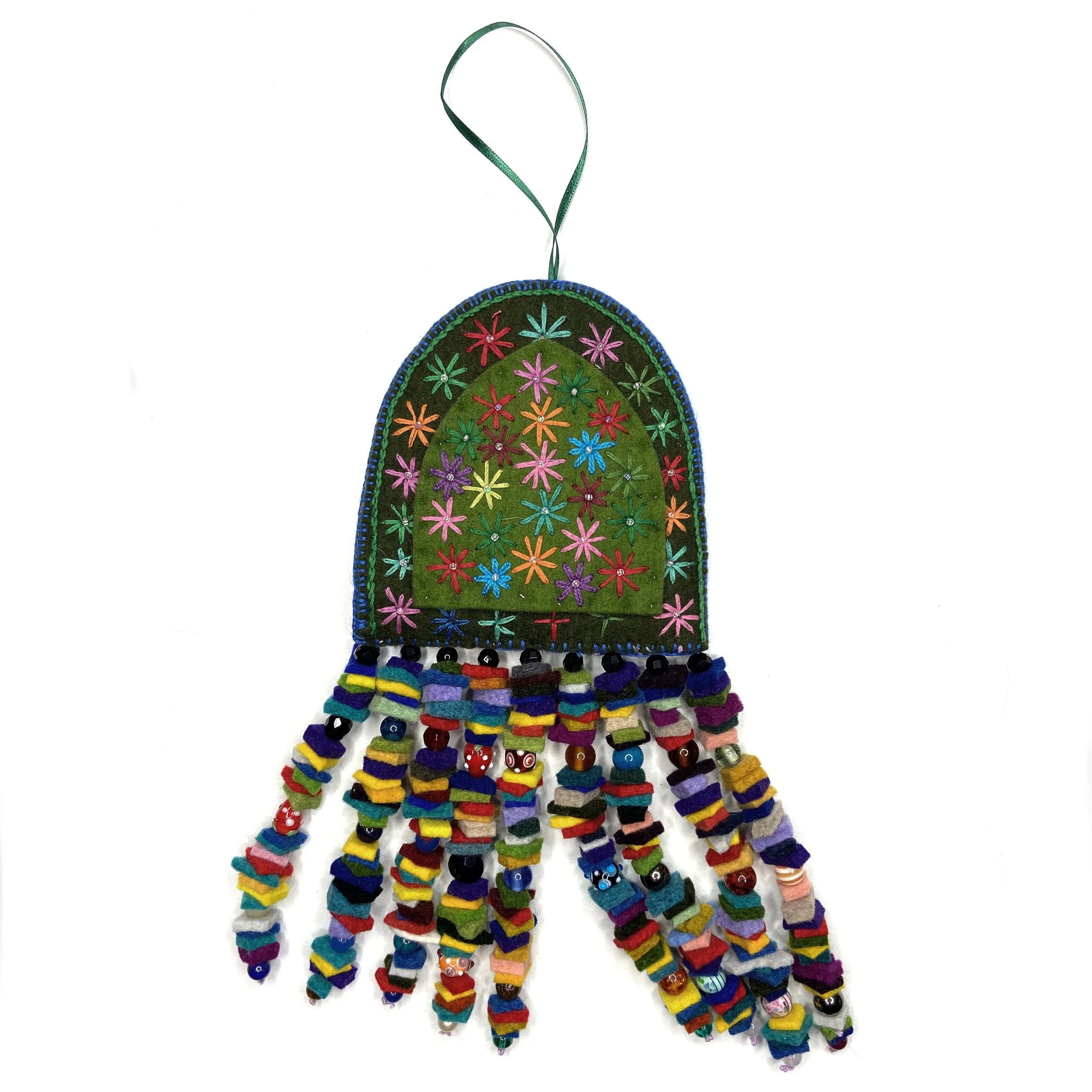 Hand-Embroidered House Blessing by Tek Rai