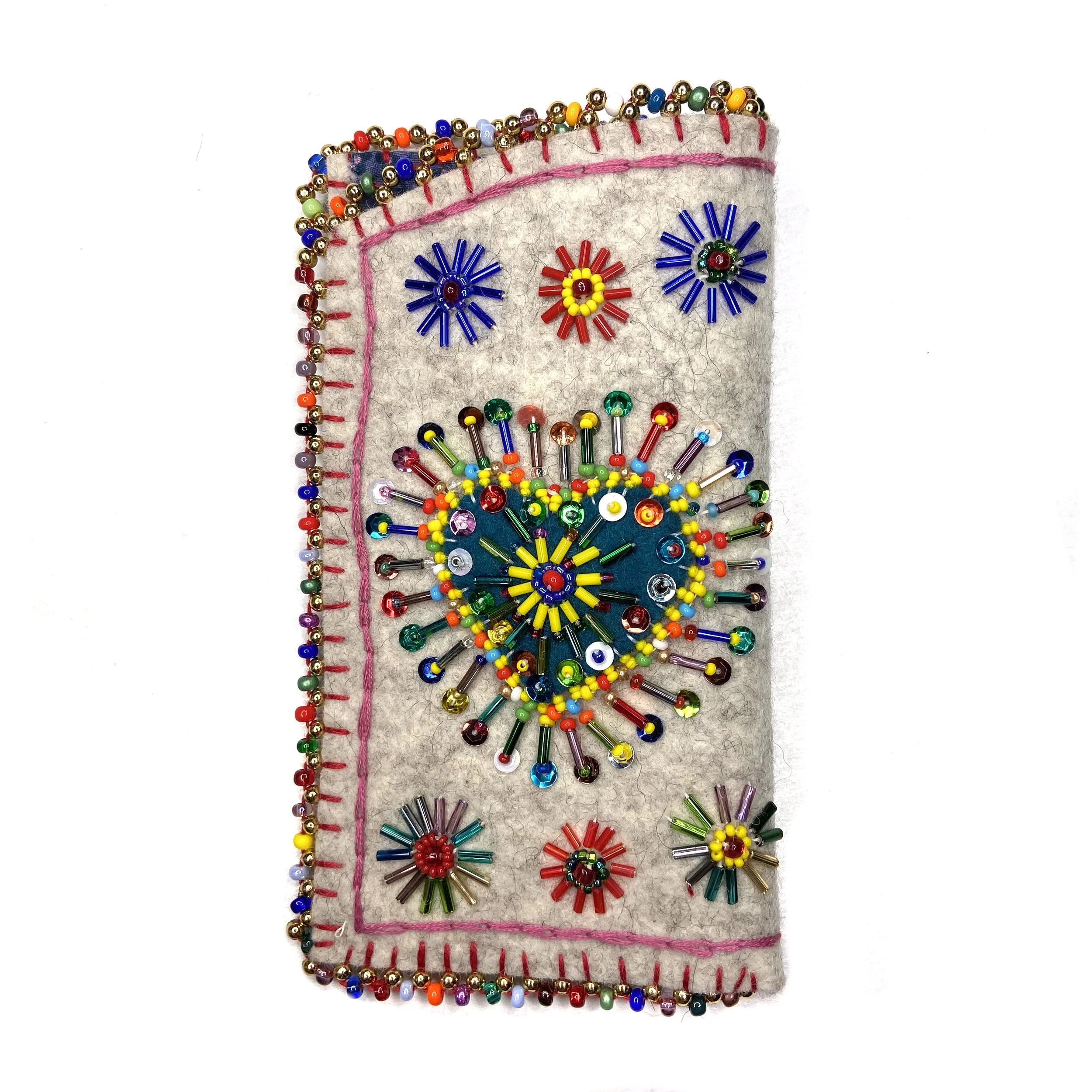 Hand-Embroidered Eyeglass Case by  Mahjahbin Haidari