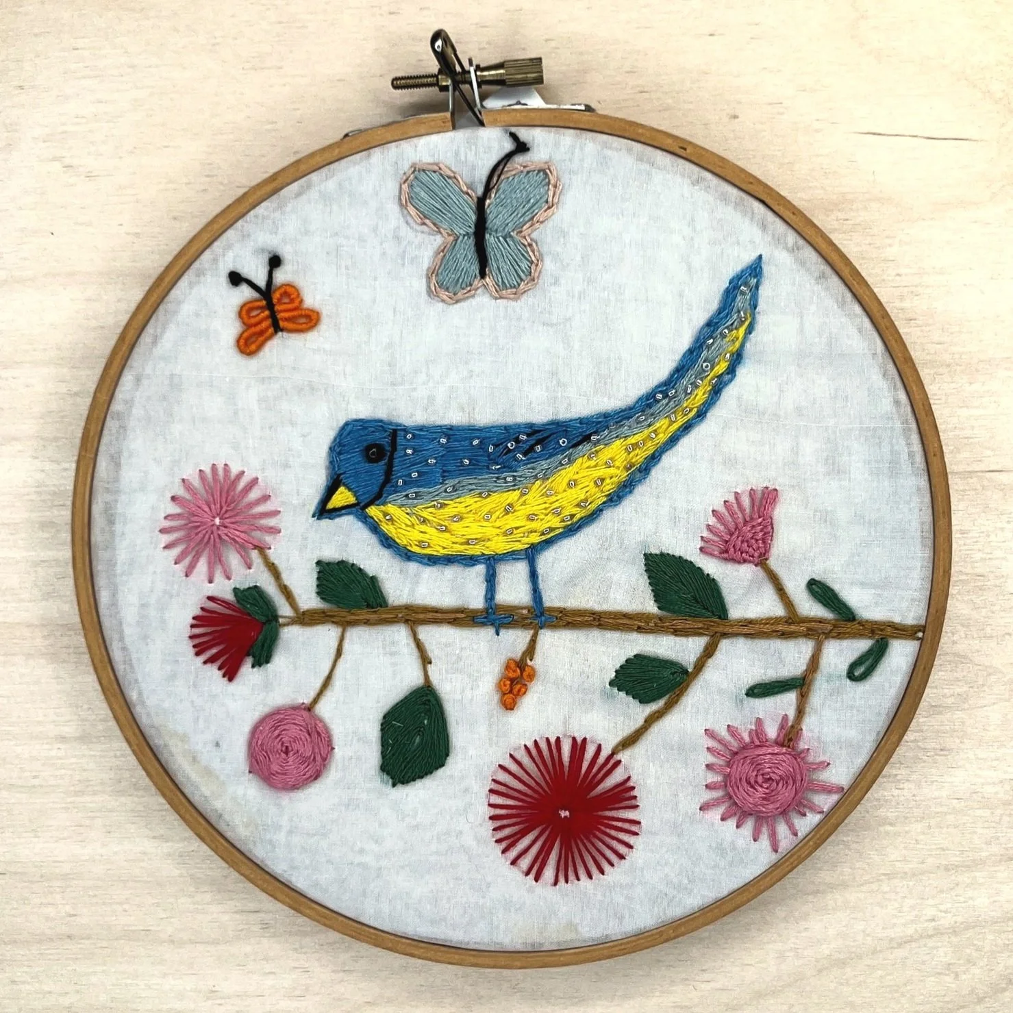 2A. Original Artwork from Pollinators and Flowers Exhibit (L)—by Mahjabin Haidari