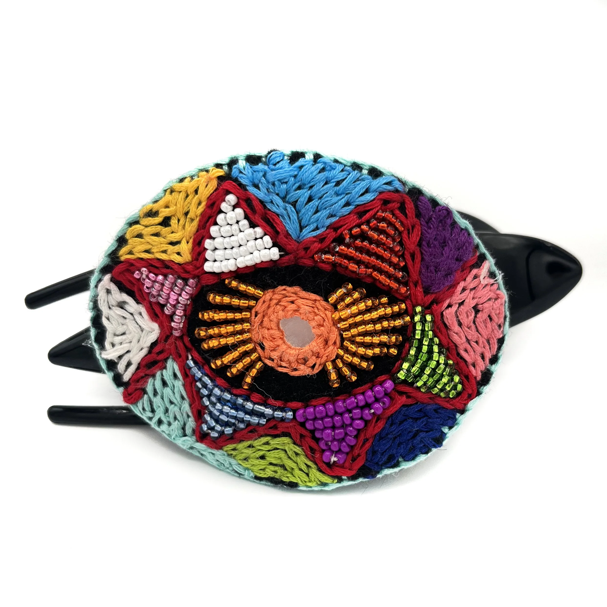 Hand-Embroidered Hair Clip by Mursal