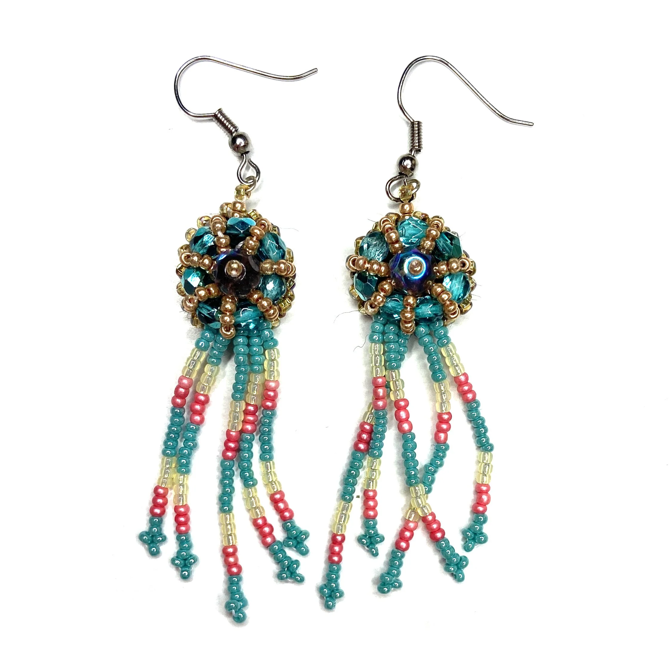 Beaded Dangle Earrings by Mara