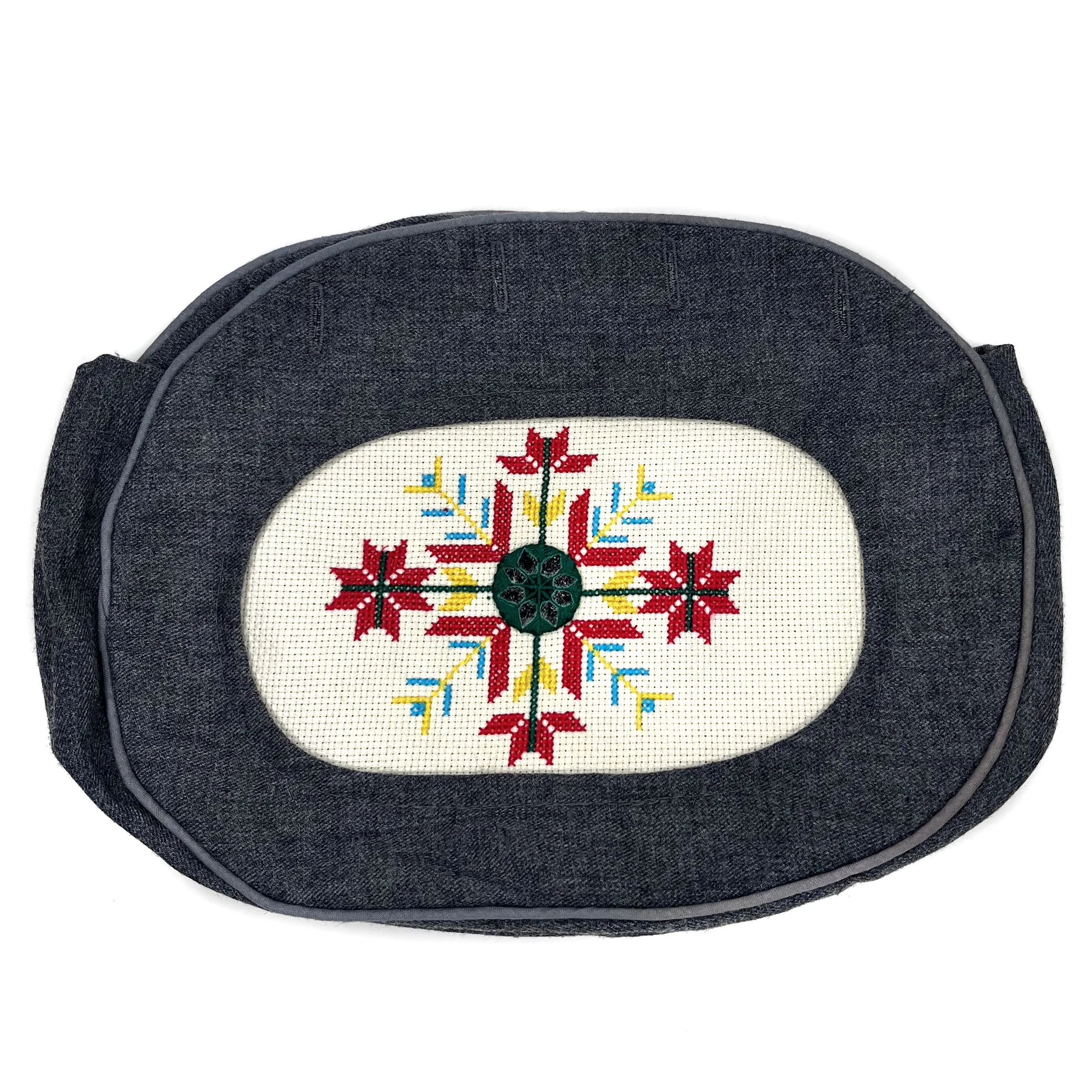 Bermuda Bag Cover with Embroidered Panel by Maimana