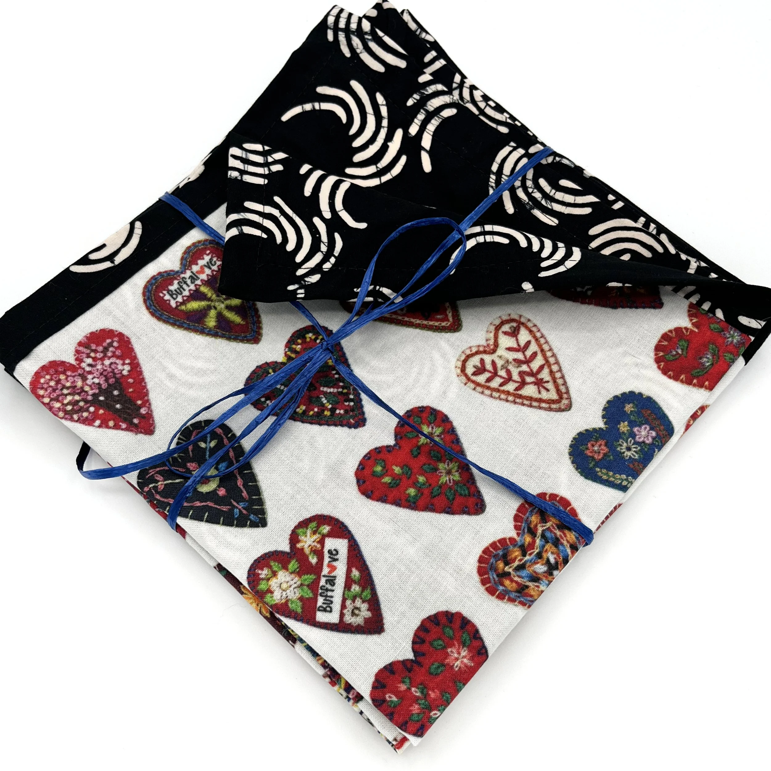 Reusable Buffalove Cotton Napkins (Set of Four)—by Sana