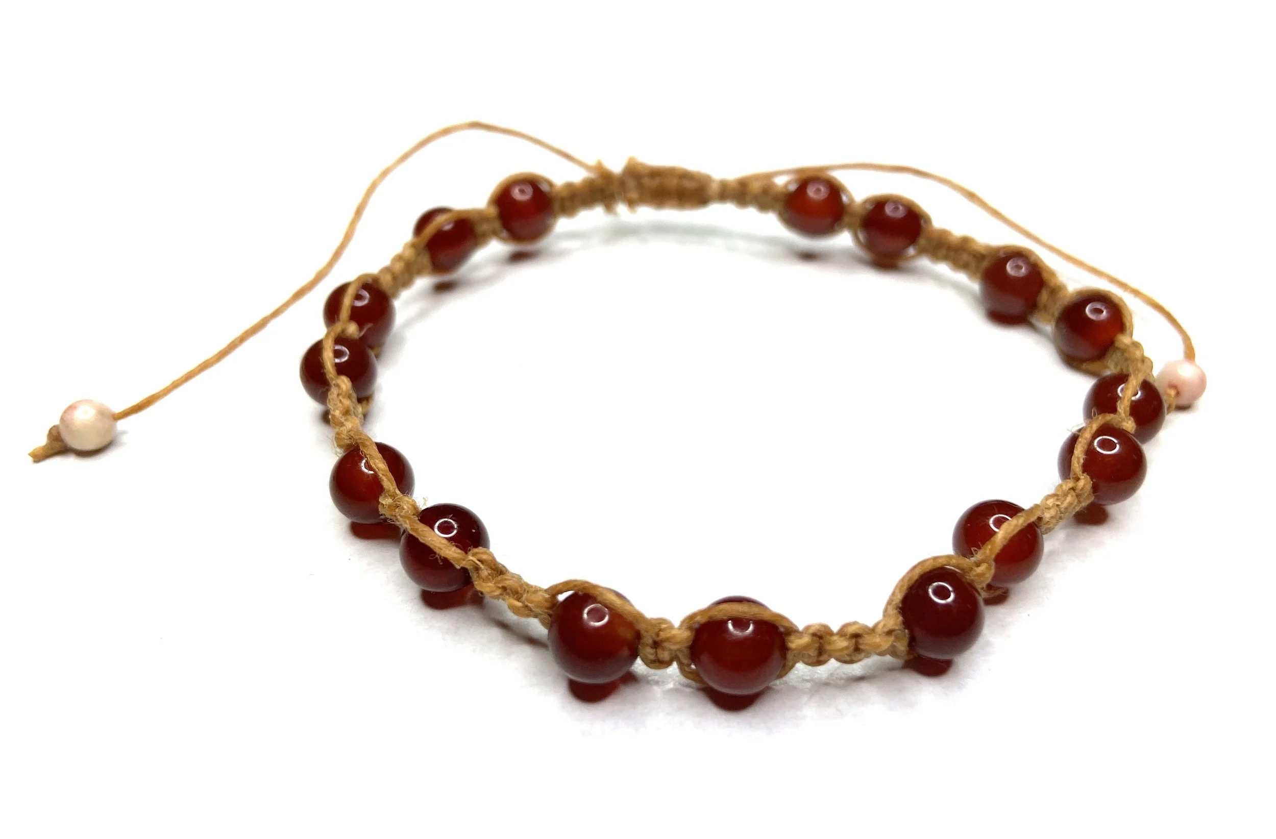 Beaded Macrame Bracelet (Adjustable) by Tika Bhattari