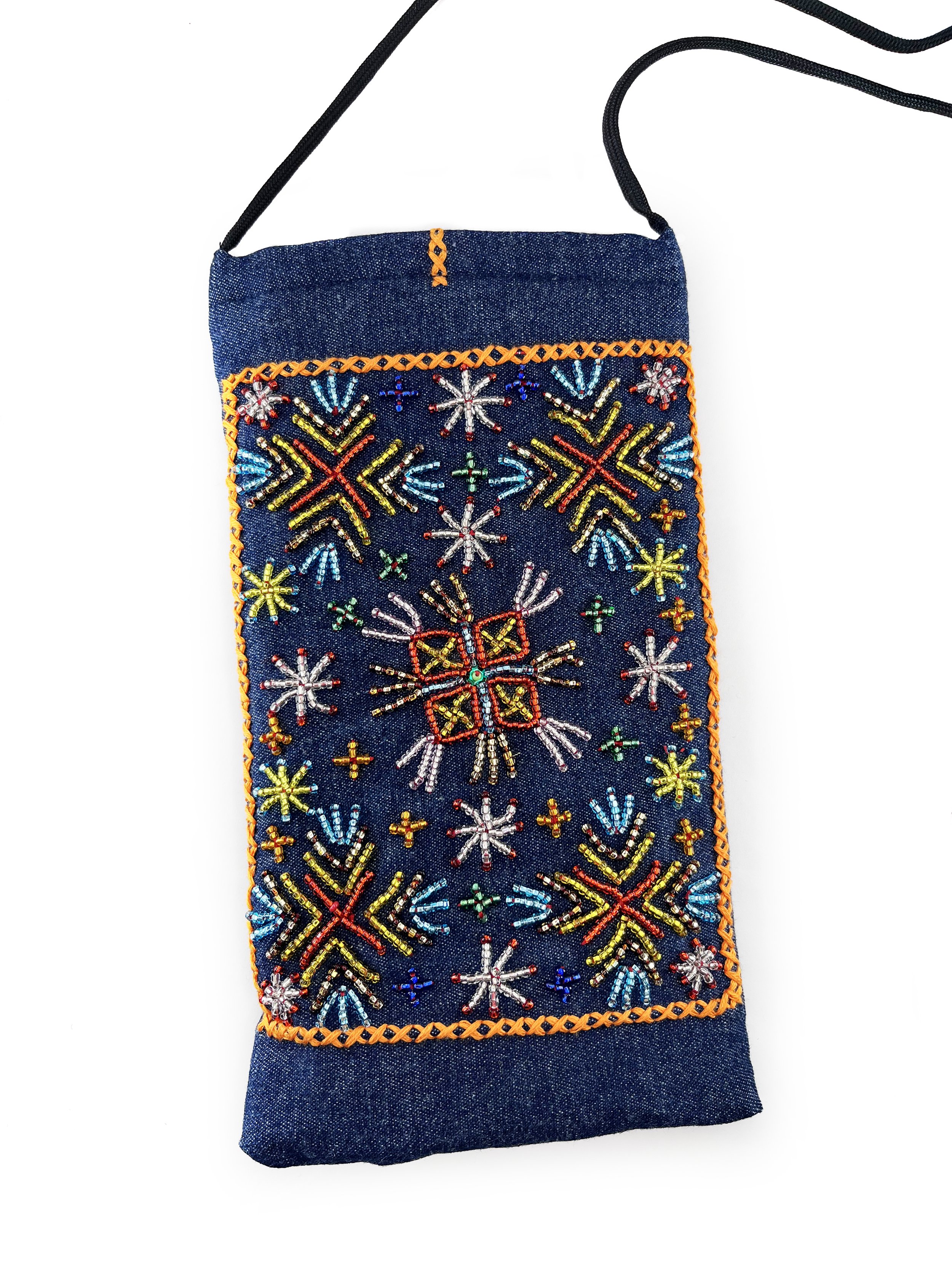 Cell Phone Crossbody Purse—Hand Embroidered by Sheringul