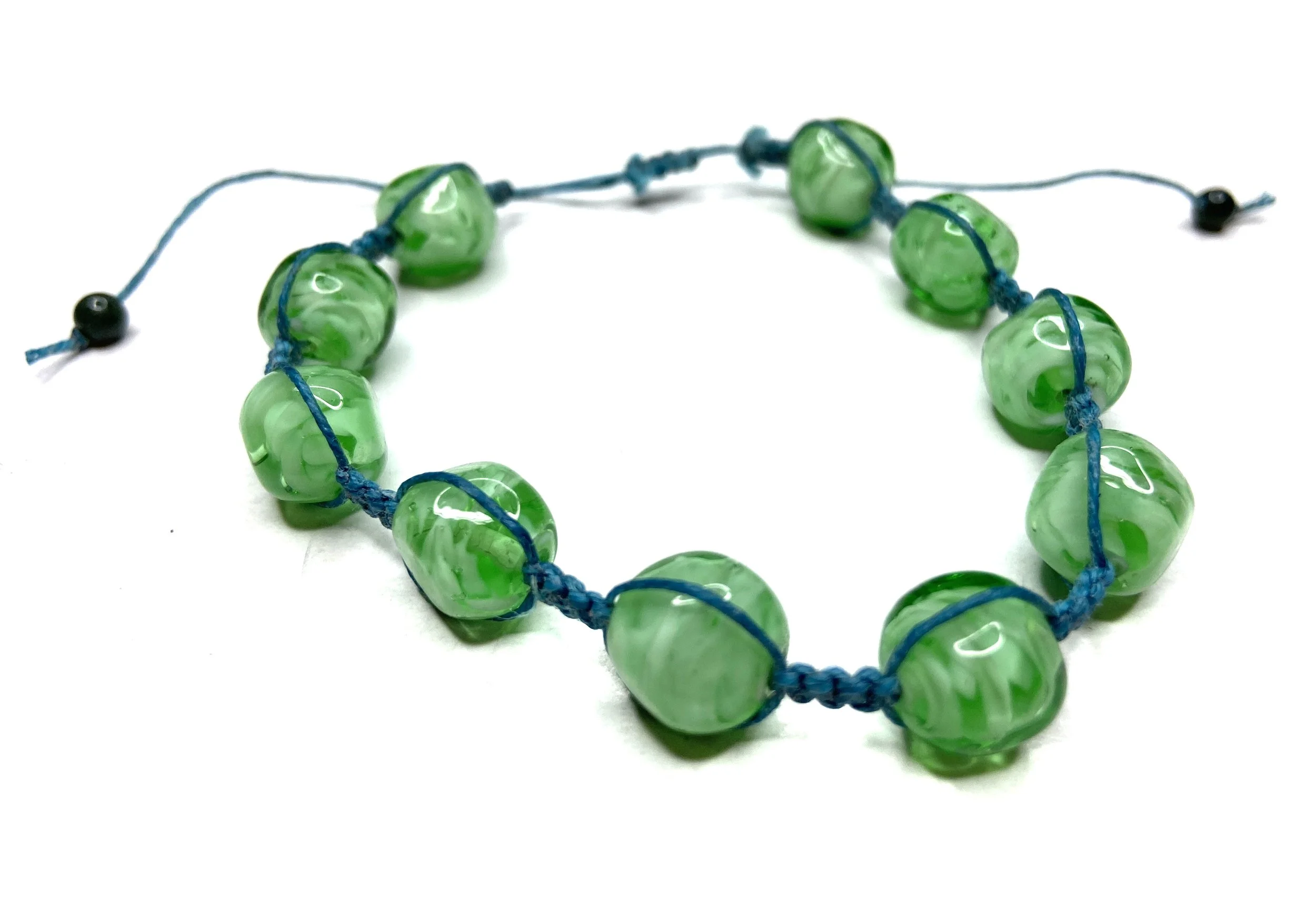 Beaded Macrame Bracelet (Adjustable) by Tika Bhattari