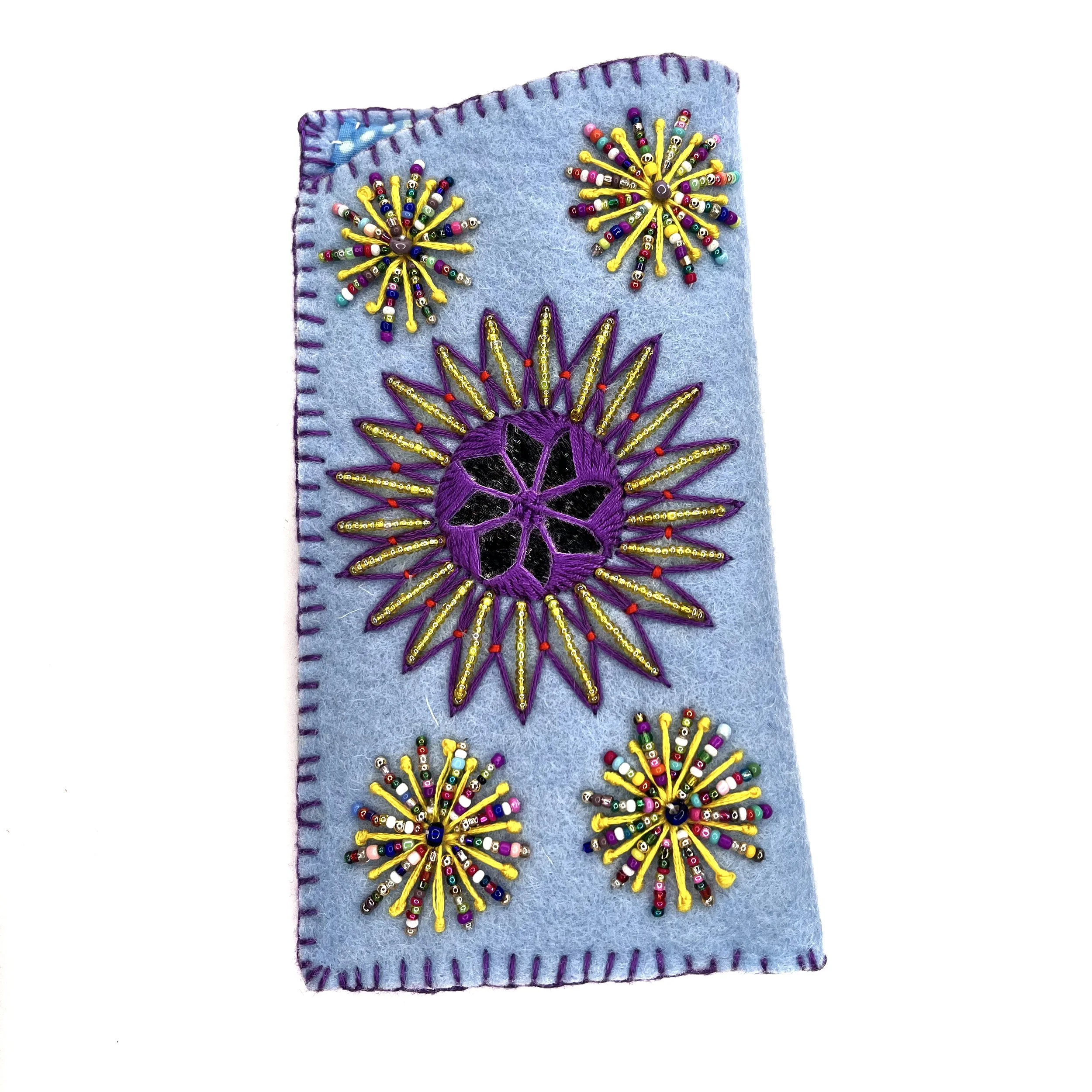 Hand-Embroidered Eyeglass Case by Mahjabin