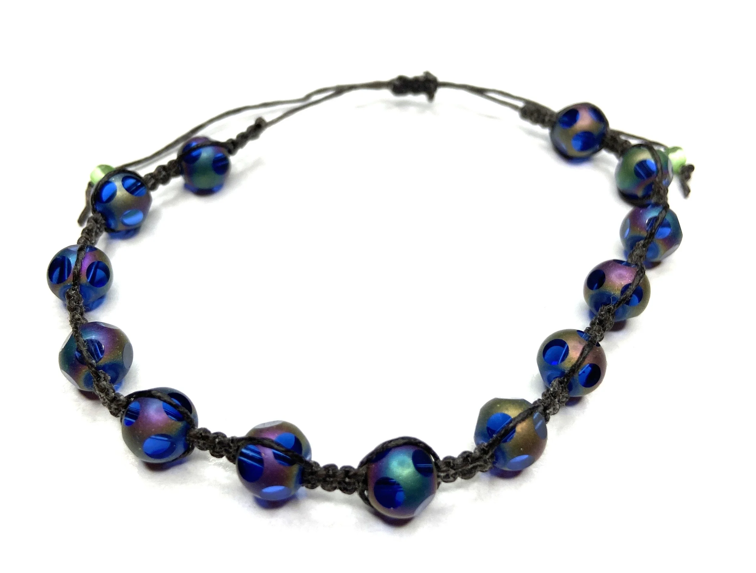 Beaded Macrame Bracelet (Adjustable) by Tika Bhattari