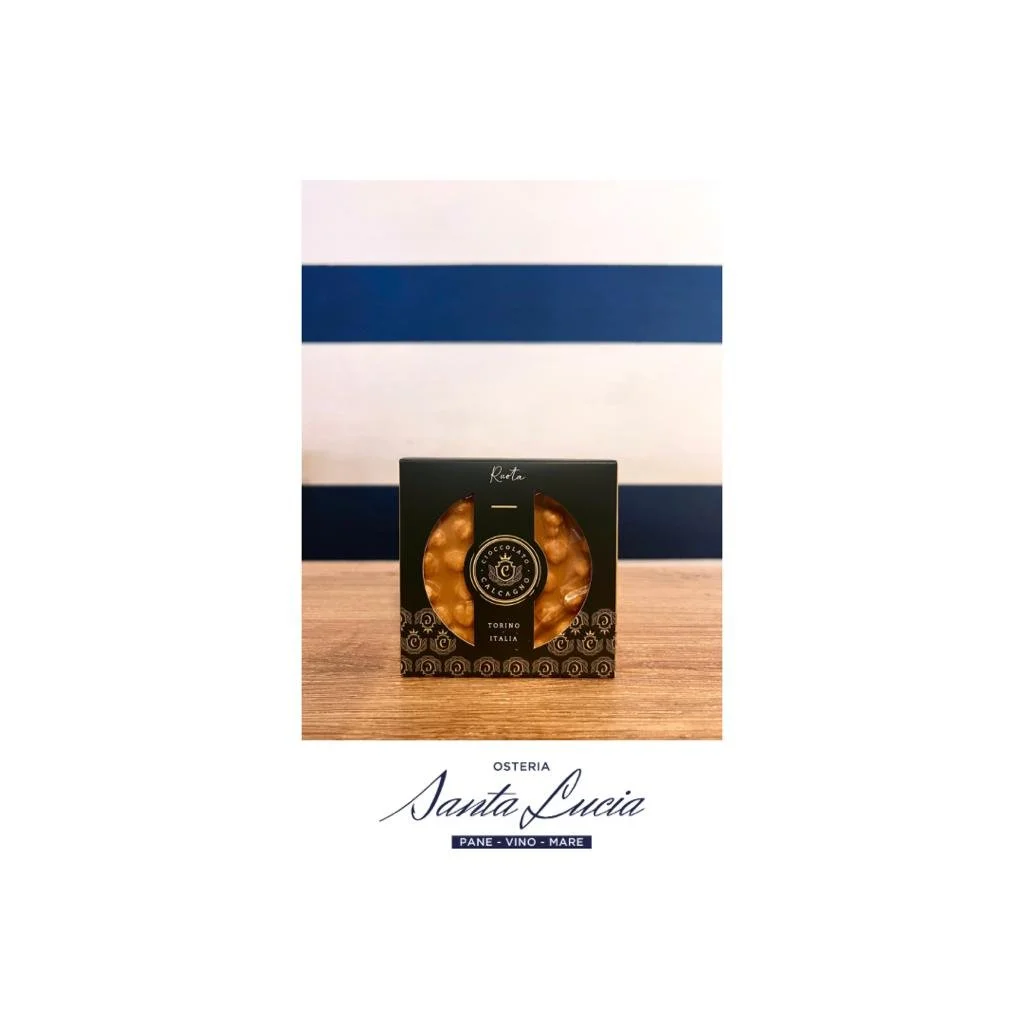 Tavoletta di cioccolato al caramello e nocciole Calcagno