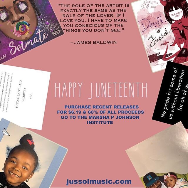In honor of Juneteenth which is this Friday, ALL of my recent releases are on sale for $6.19. I&rsquo;m donating 60% of the sales to the Marsha P Johnson Institute. If we ain&rsquo;t ALL free then NONE of us is free. #blacktranslivesmatter #blacklive