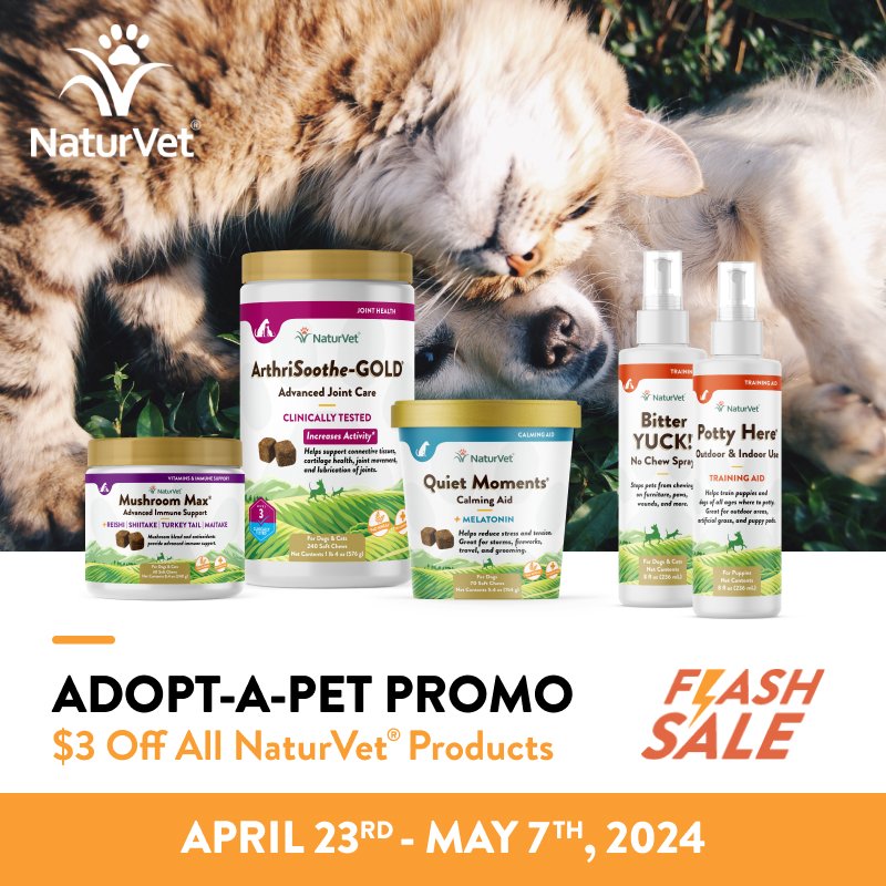 NaturVet | $3.00 OFF All NaturVet Products Valid 4/23/24 - 5/7/24