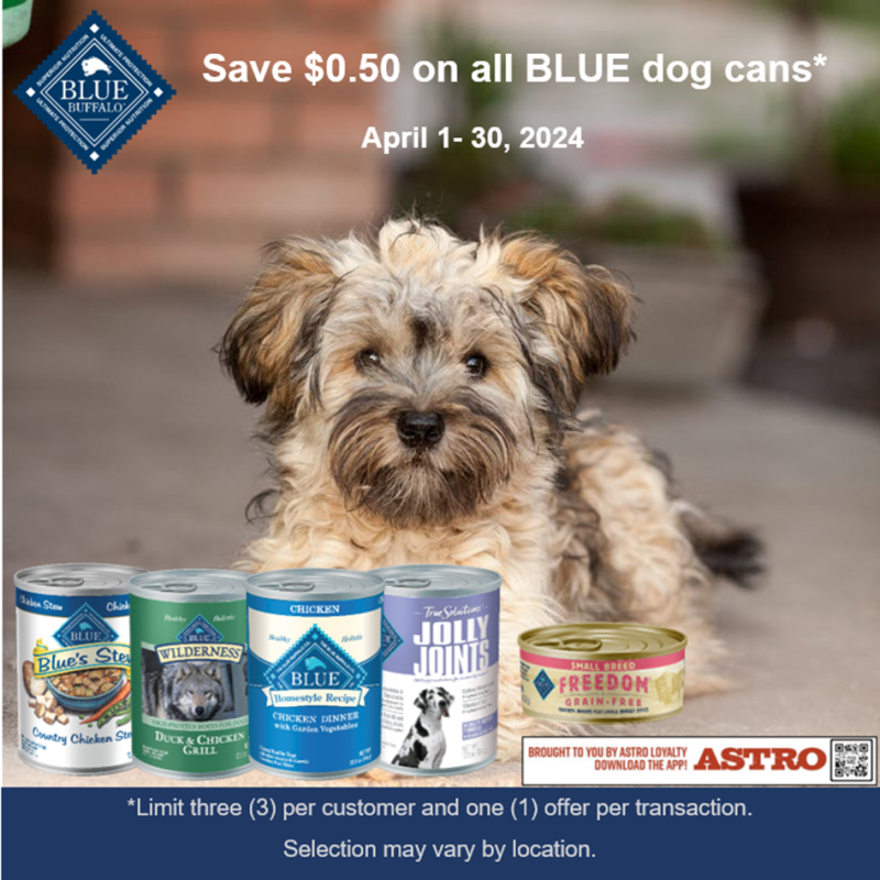 Blue Buffalo | $0.50 OFF Wet Dog Food Cans