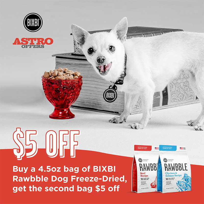 BIXBI | Buy a Small Bag of Rawbble Freeze-Dried for Dogs, Get $5.00 OFF the Second!