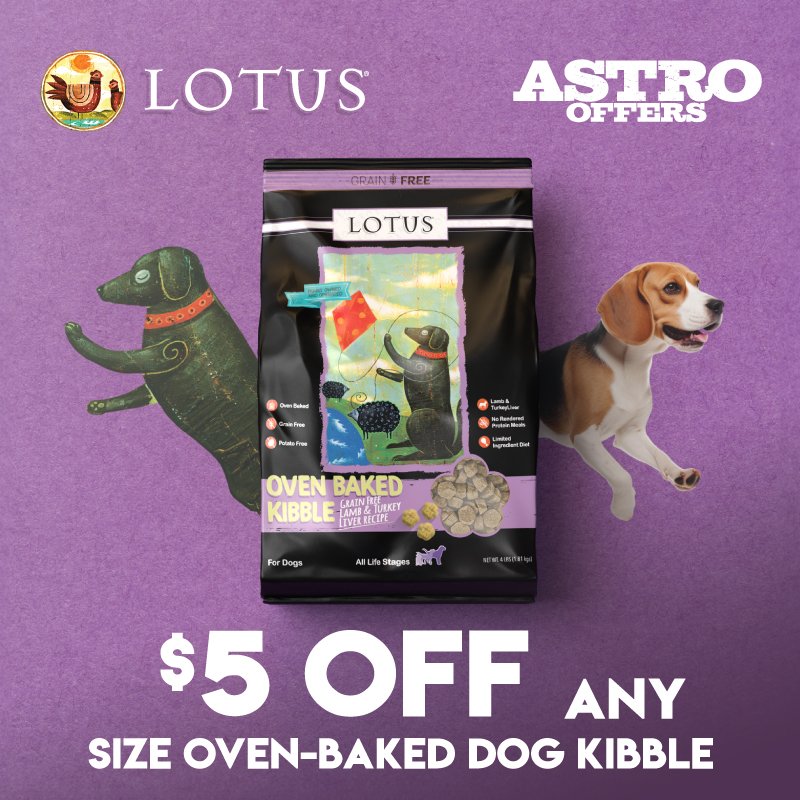 LOTUS | $5.00 OFF Oven Baked Dog Kibble