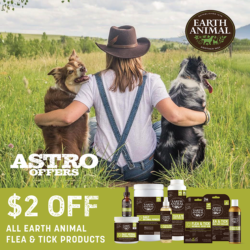 Earth Animal | $2.00 OFF Flea &amp; Tick Products. Offer Valid 03/01/2024 to 06/30/2024