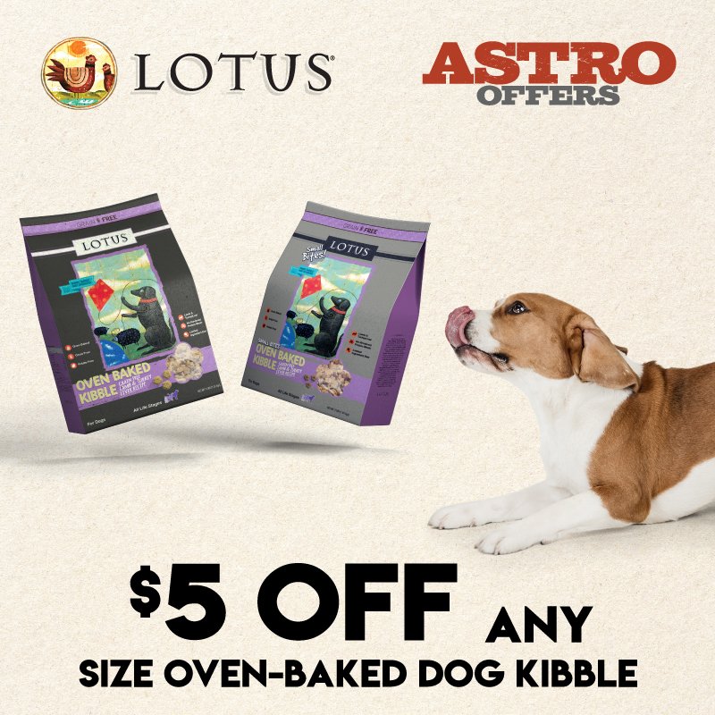 LOTUS | $5.00 OFF Oven-Baked Dog Kibble