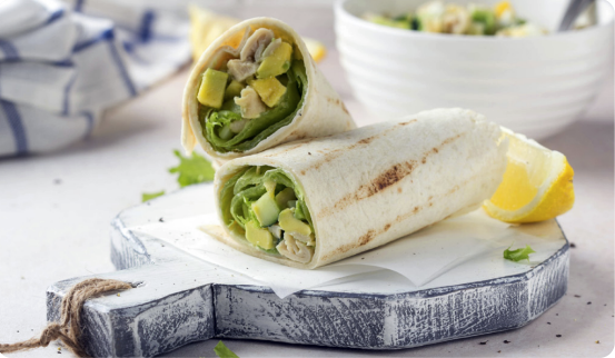 Avocado Chicken Salad Wraps