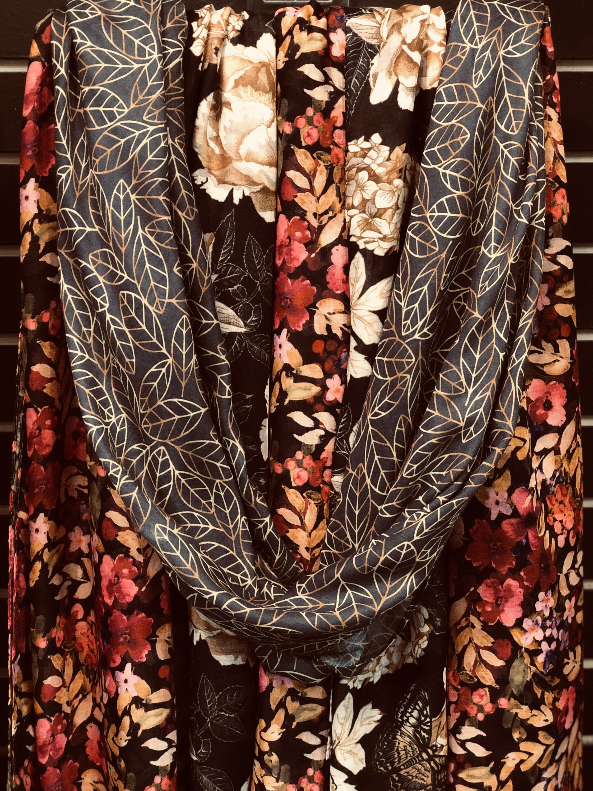 Floral Print Layering Scarves