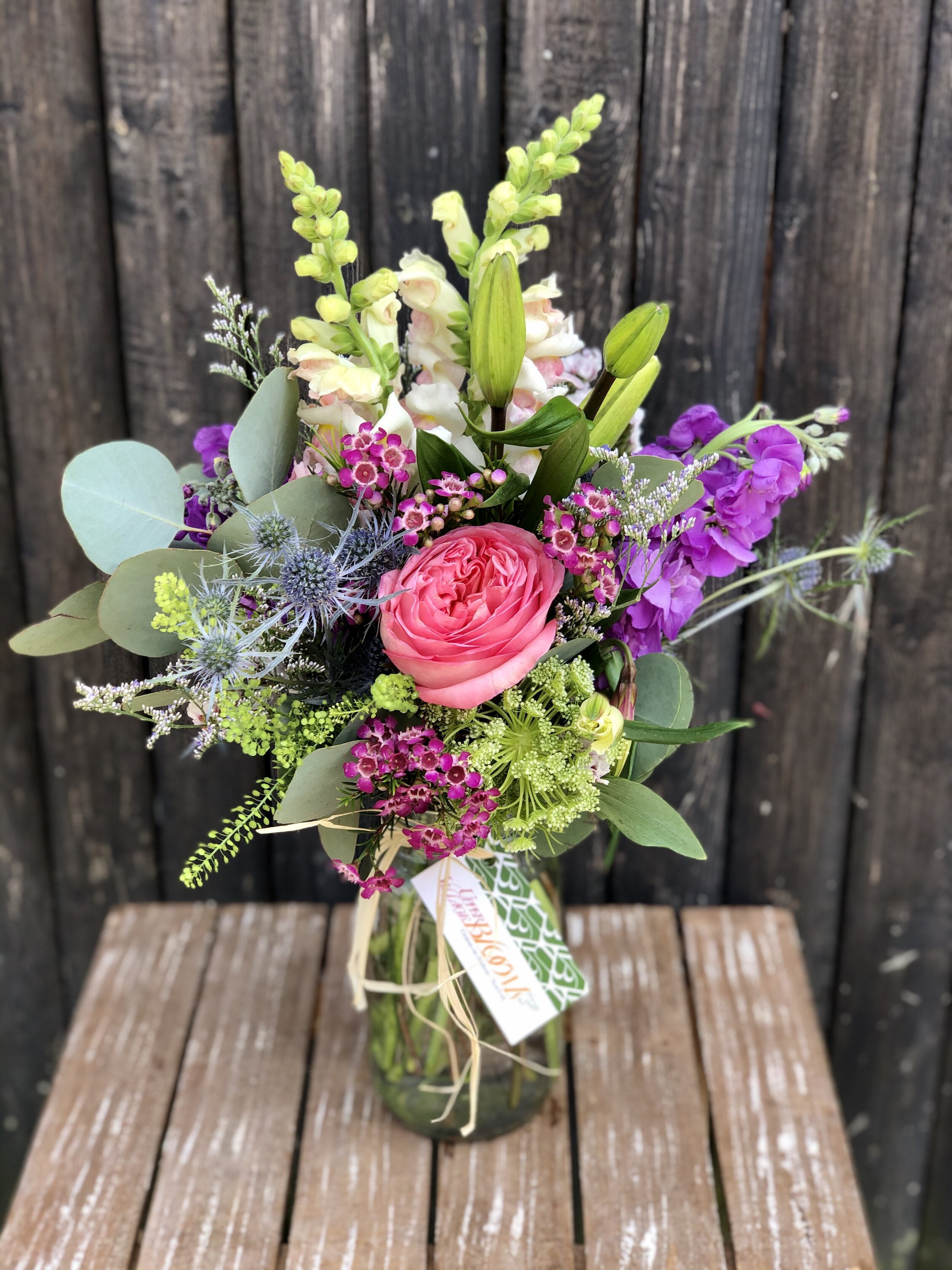 Wrapped Bouquet — Upper Village Blooms