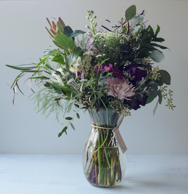 Wrapped Bouquet — Upper Village Blooms