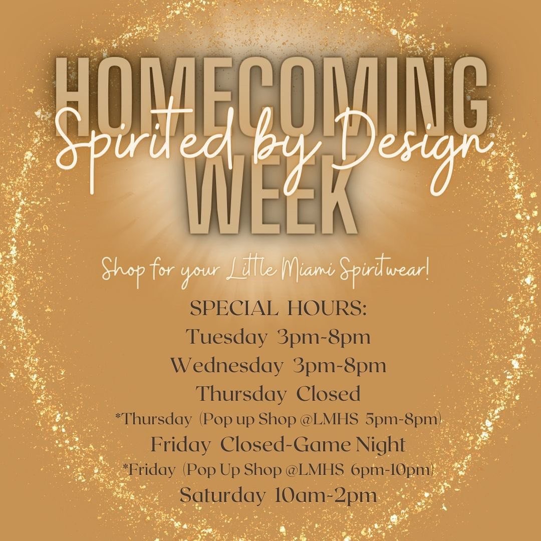 Come shop this week&hellip; special hours and pop up shops all week! Special items for spirit days too! Camo, tie dye, Barbie and don&rsquo;t forget your green and gold!!! See you at the shop and on game night!!! #lmpanthers #shopsmall #atthemac #lmp