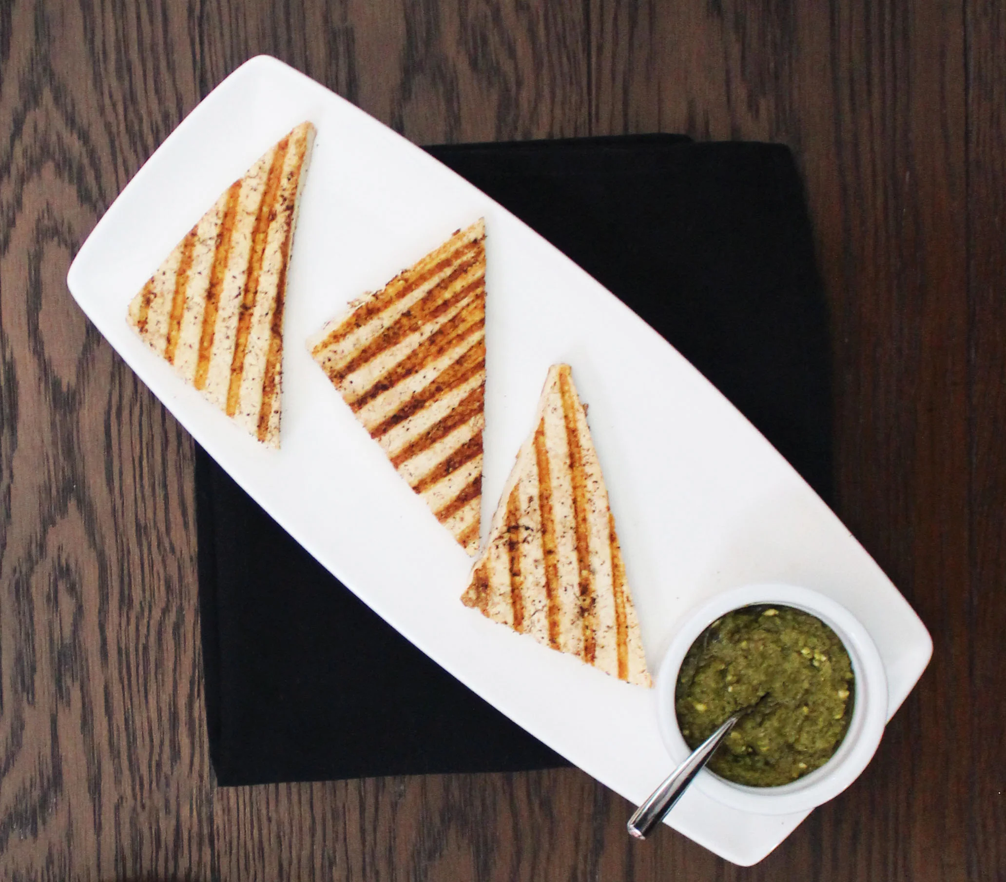 Grilled Tofu Steaks with Pesto