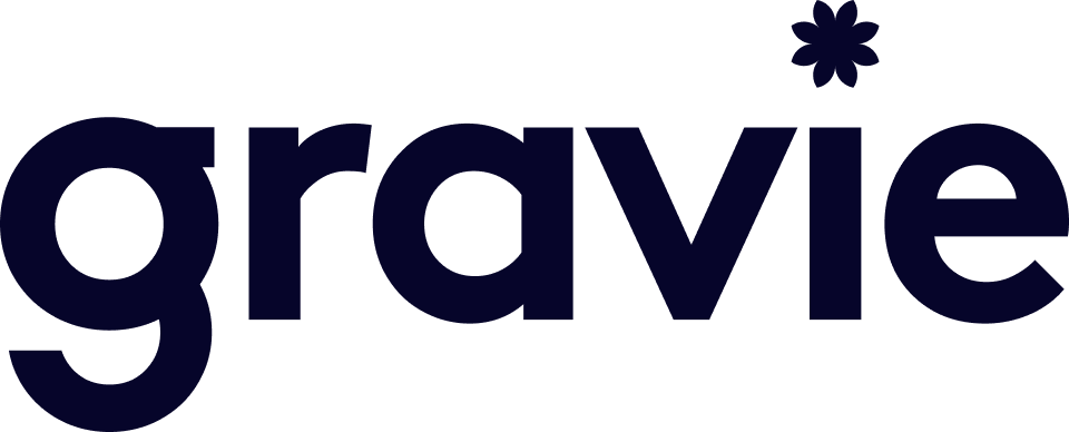 Close-up of the word 'grieve' in dark blue letters with a dark blue flower as the dot over the letter 'i'.