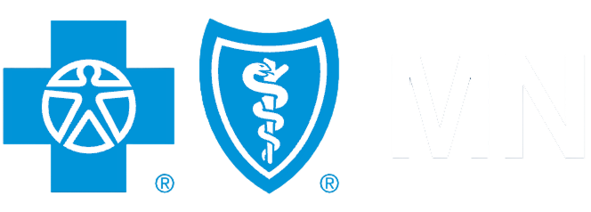 Blue medical cross logo with a human figure inside, a shield with a snake and staff symbol, and the letters MN.