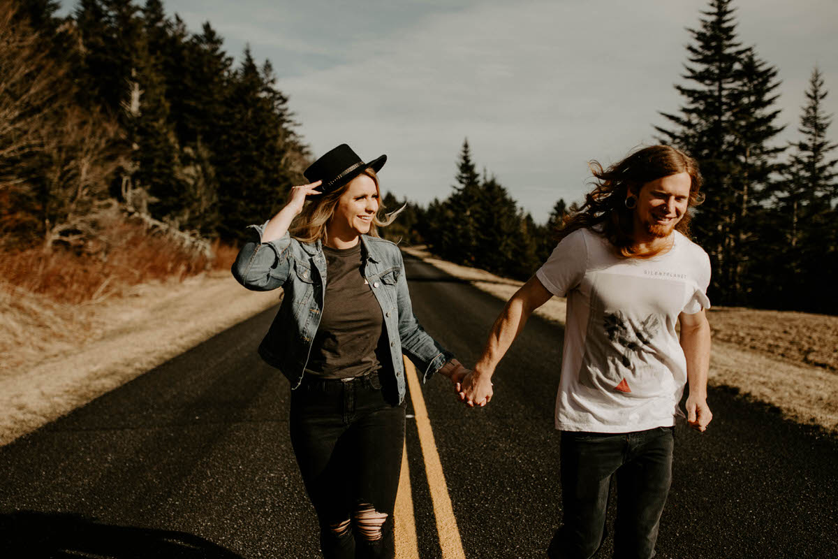 north carolina engagement photographer elopement couple adventure shelby robinson black balsam bald blue ridge parkway