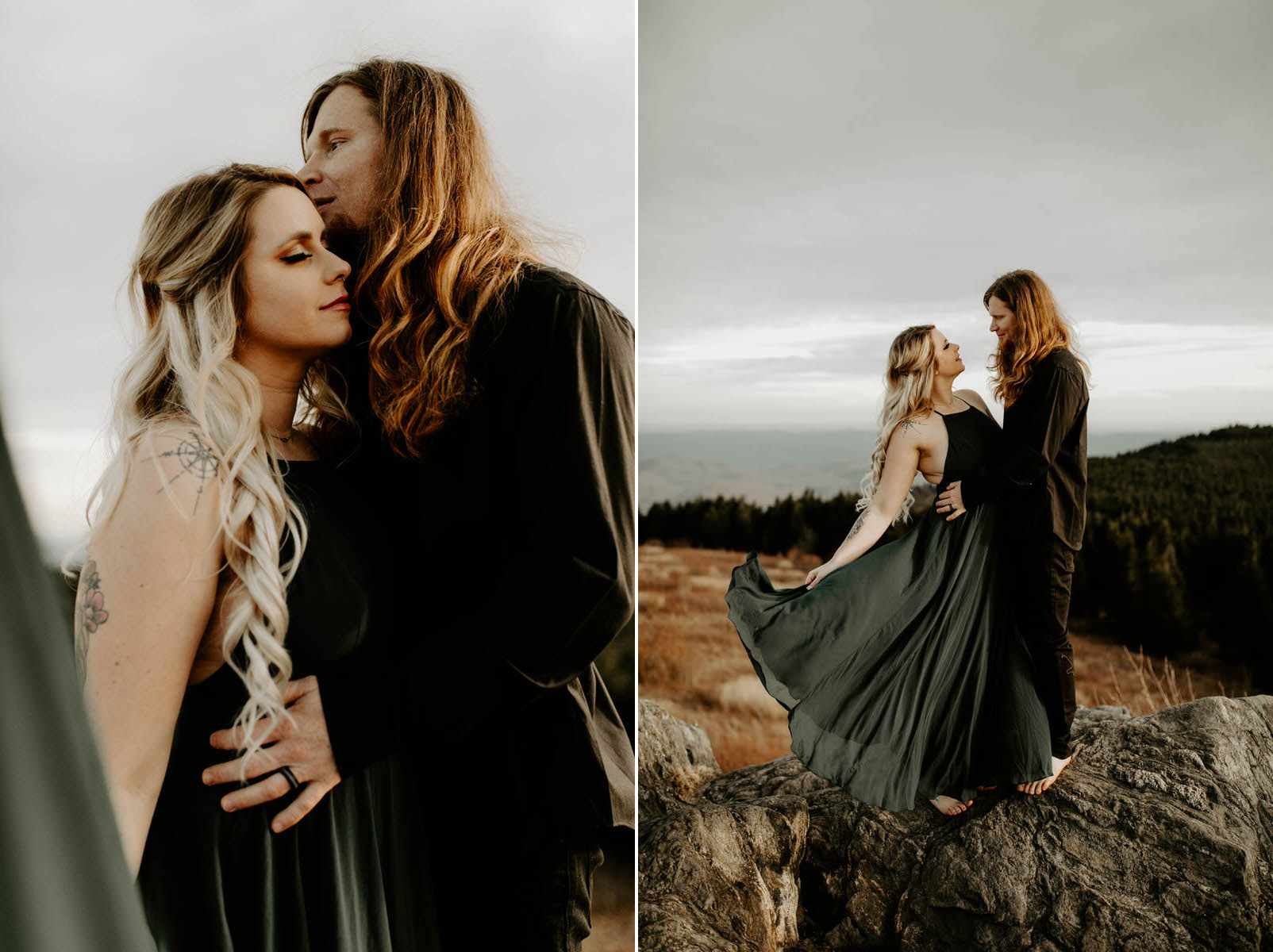 north carolina engagement photographer elopement couple adventure shelby robinson black balsam bald blue ridge parkway thistle wood photo