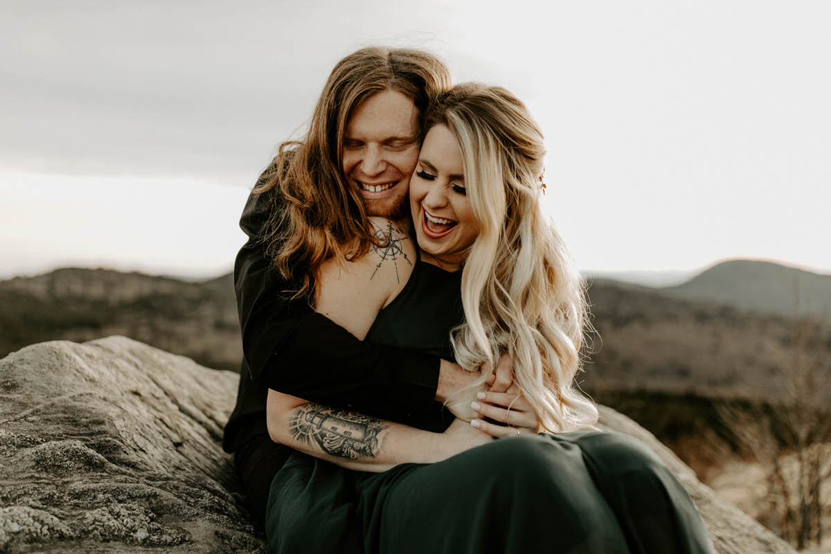 north carolina engagement photographer elopement couple adventure shelby robinson black balsam bald blue ridge parkway thistle wood photo