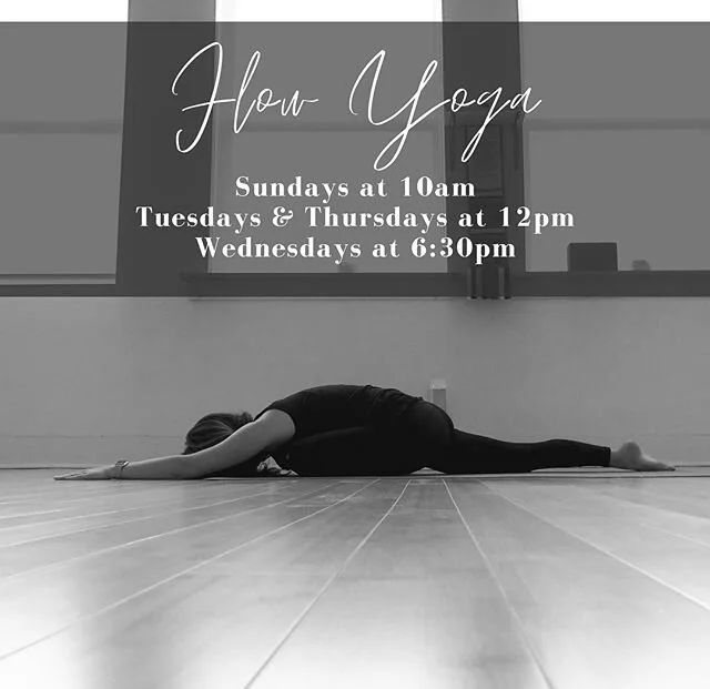 Tomorrow join us for IN STUDIO and VIRTUAL Flow Yoga. The perfect way to have your weekend come to a close.⁠
⁠
This is a well balanced dynamic flow class to warm up and awaken your body, bringing in mental clarity as you connect breath and movement. 