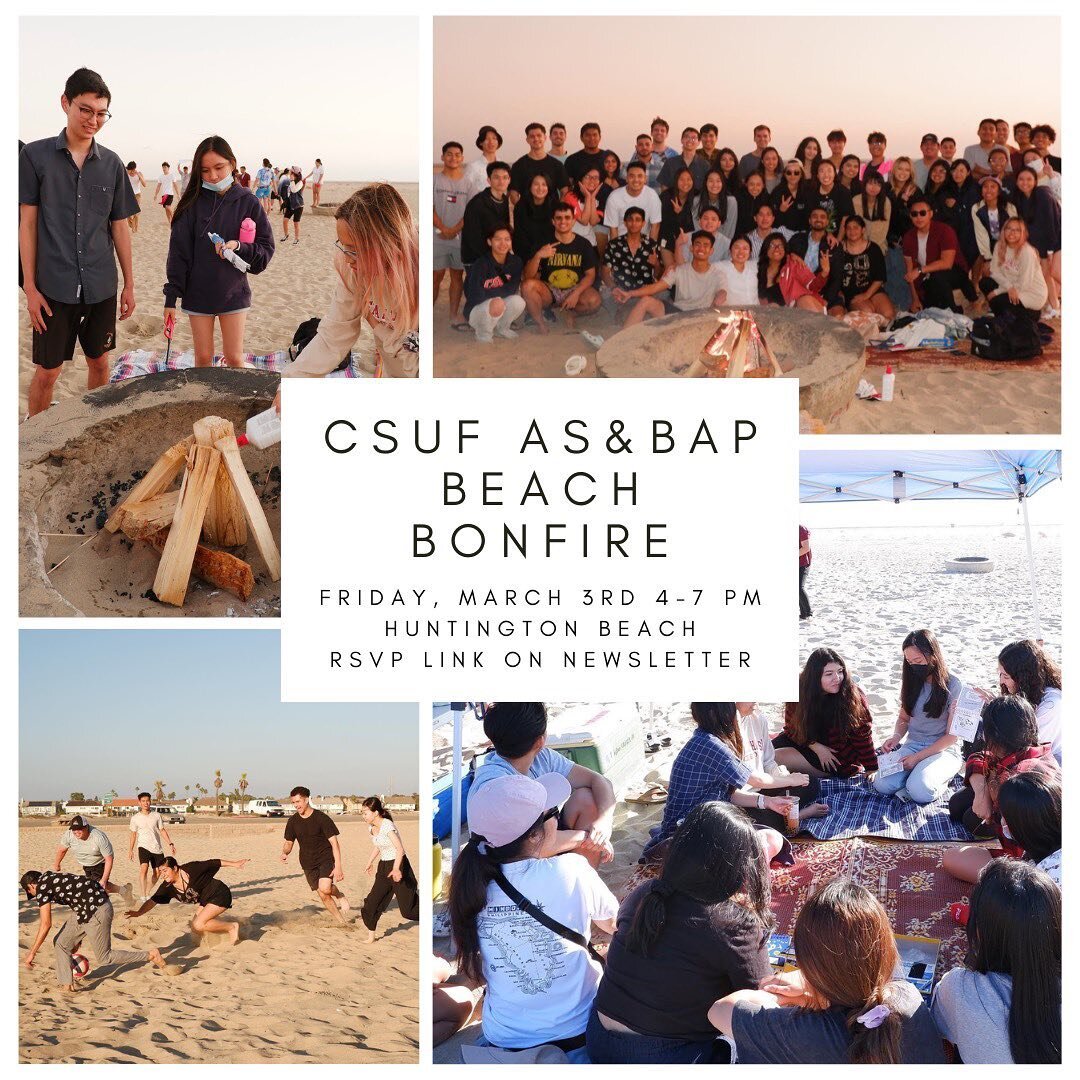 Need a break from studying? 🤔 Or do you just want to celebrate the end of midterm season? 👏🏻 Well, we got you covered!! 

🏖Grab your beach towels and join us at Huntington Beach this Friday, March 3rd for a bonfire with Accounting Society and Bet