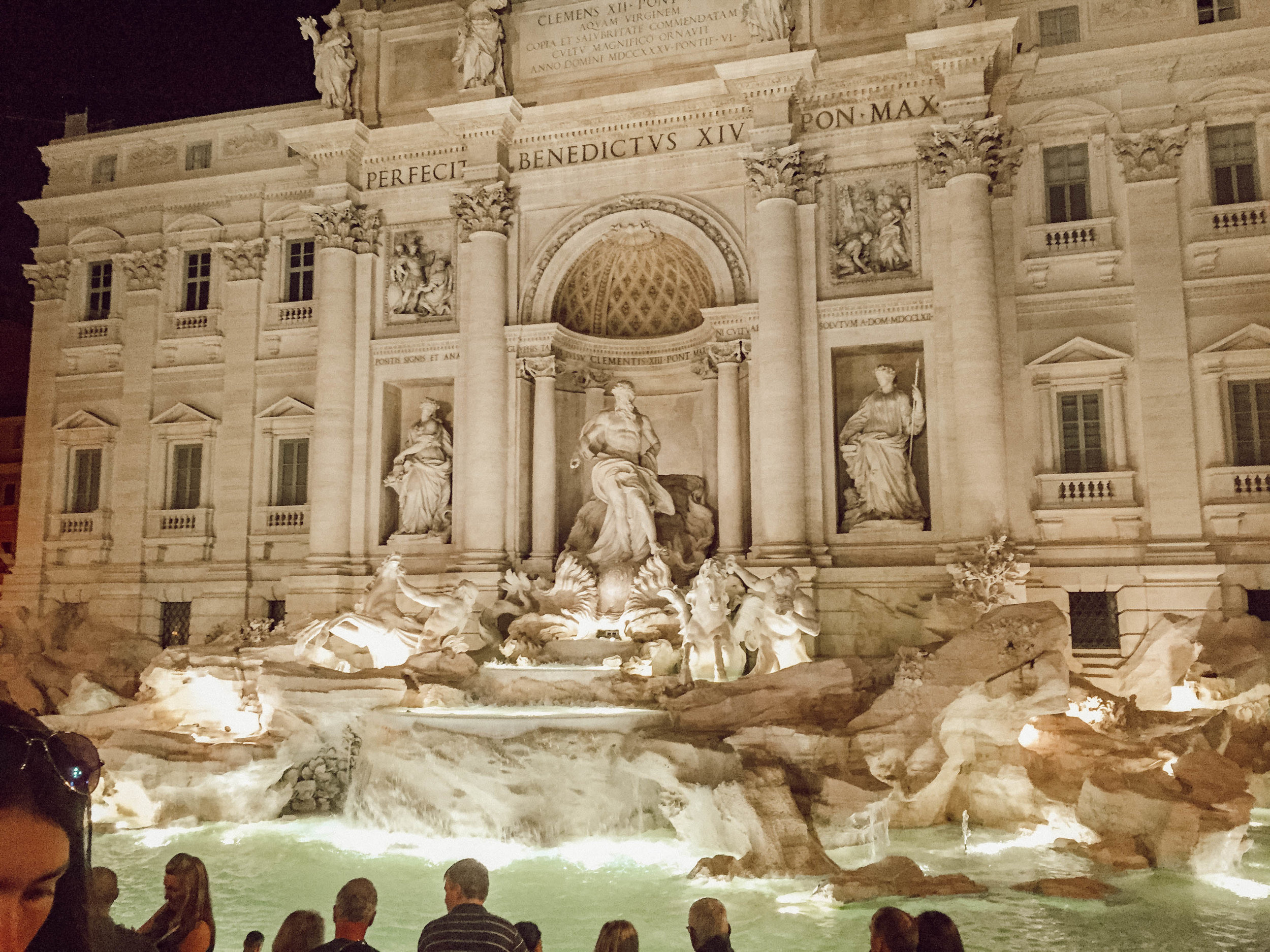The Trevi at night