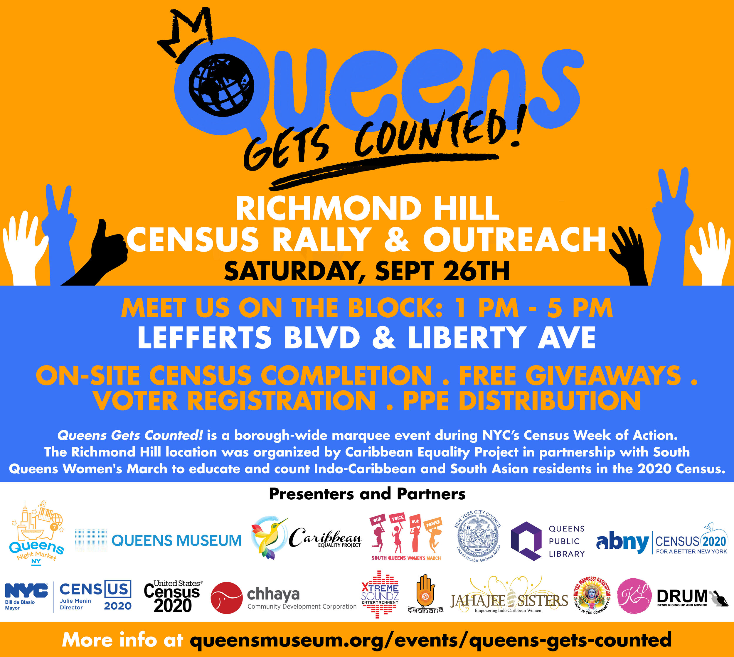 Queens Gets Counted: Rally &amp; Outreach (Copy)