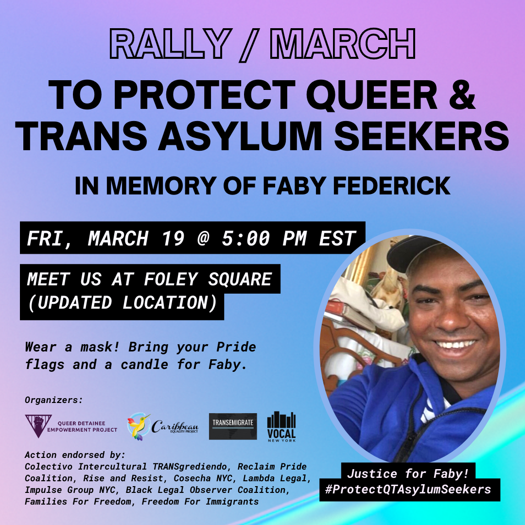 Rally: Protect Queer and Trans Asylum Seekers
