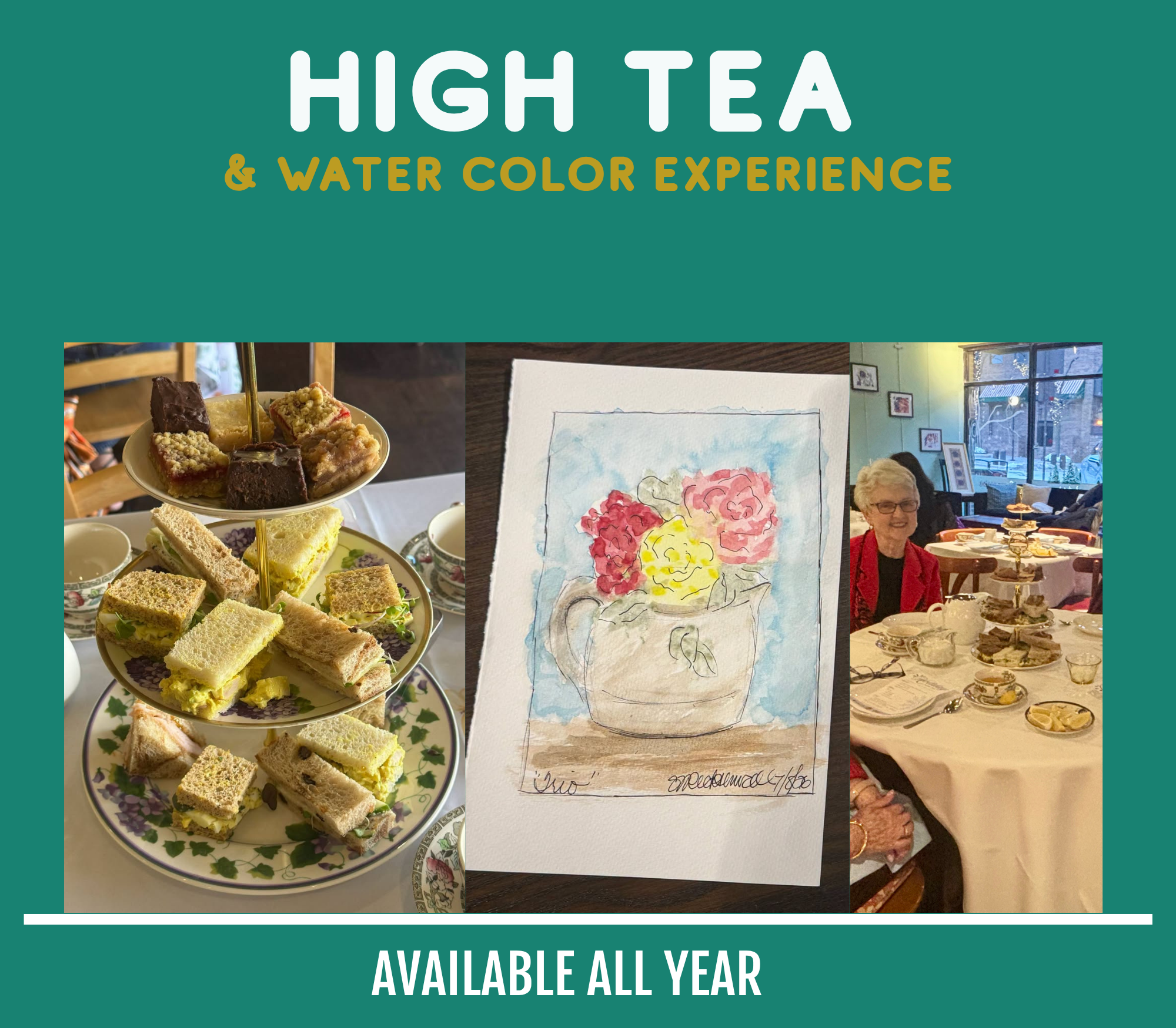 High Tea &amp; Watercolor EXPERIENCE