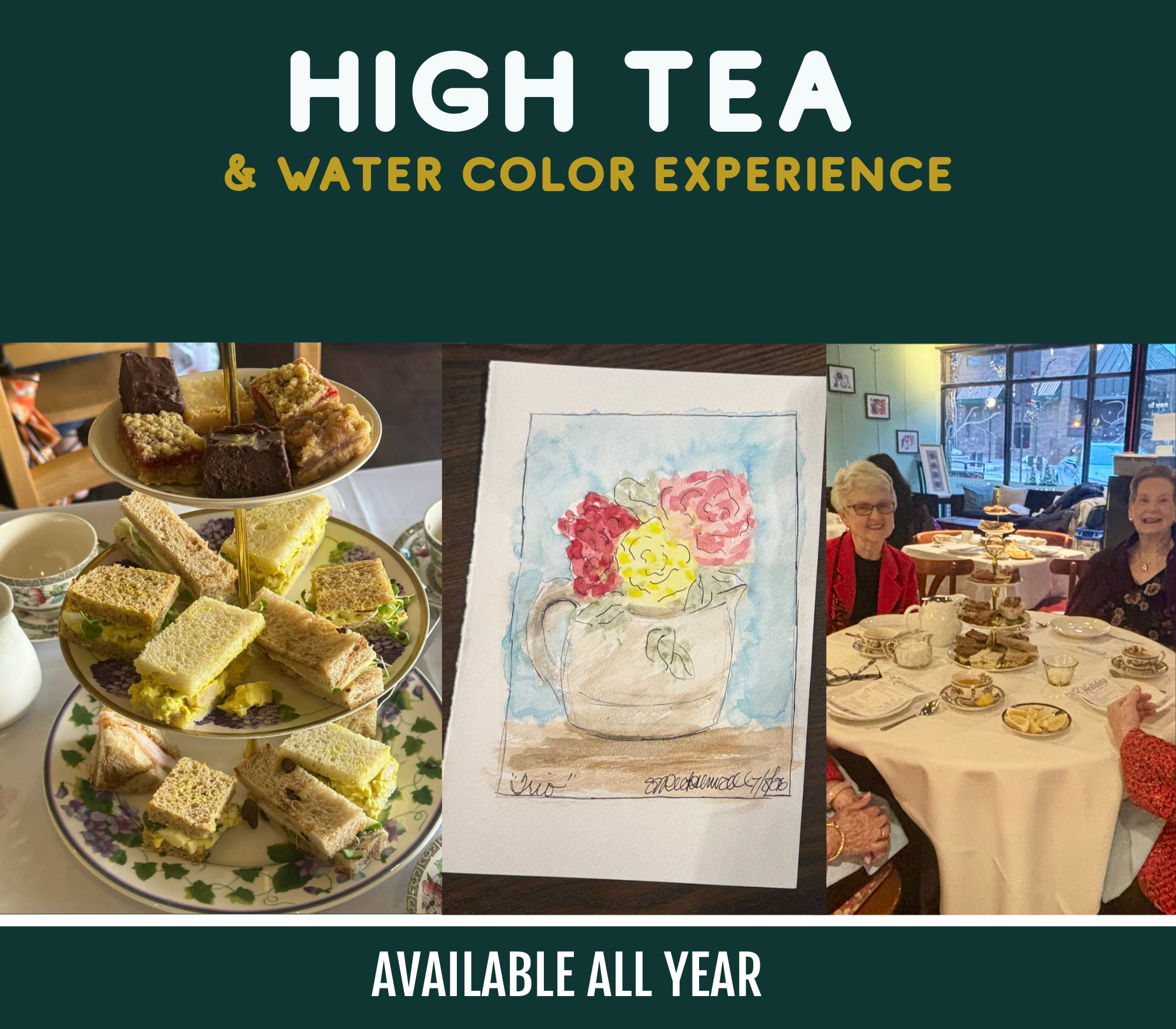 High Tea &amp; Watercolor EXPERIENCE
