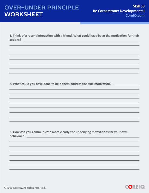 Skill 58: Over-Under Principle — Core IQ