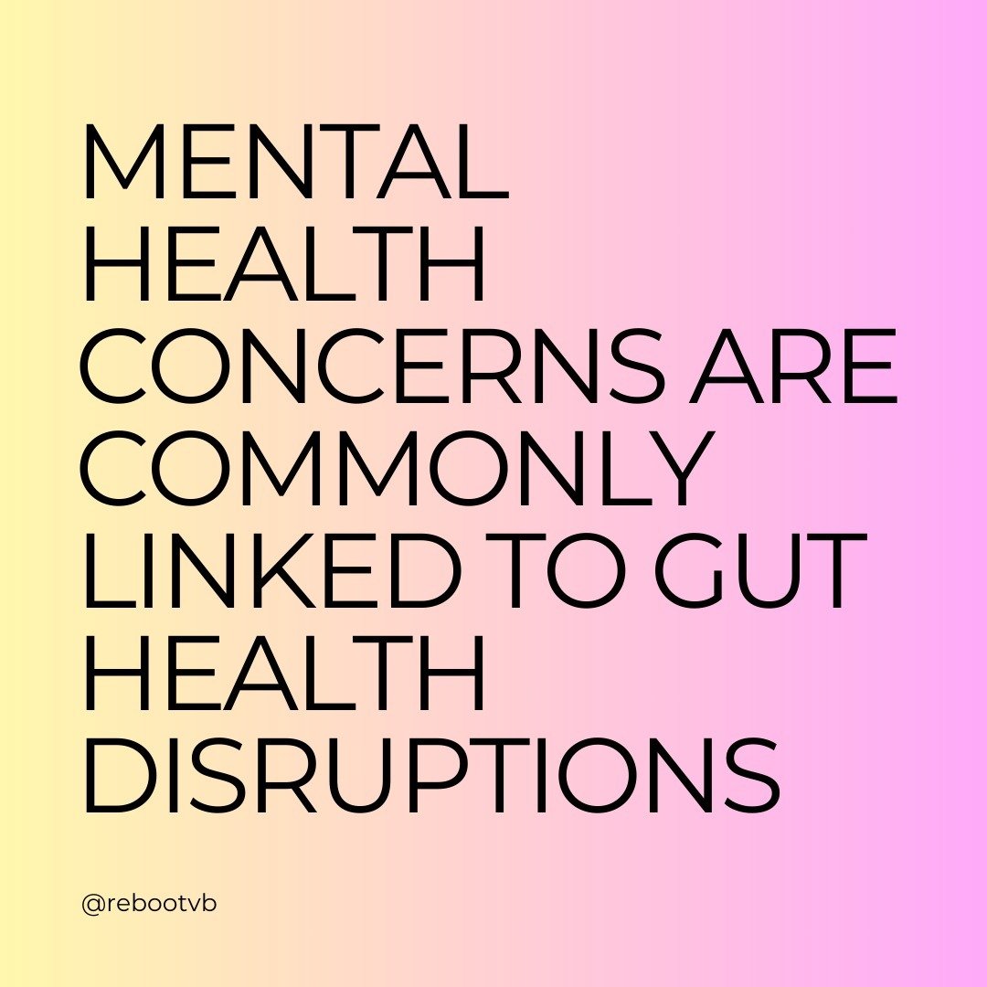Disruptions in the gut-brain axis explain why mental health concerns are so common among those with poor gut health.😮

For example - stress + anxiety tend to cause gut-related symptoms, and vice versa!💯

The gut directly affects the brain, just as 